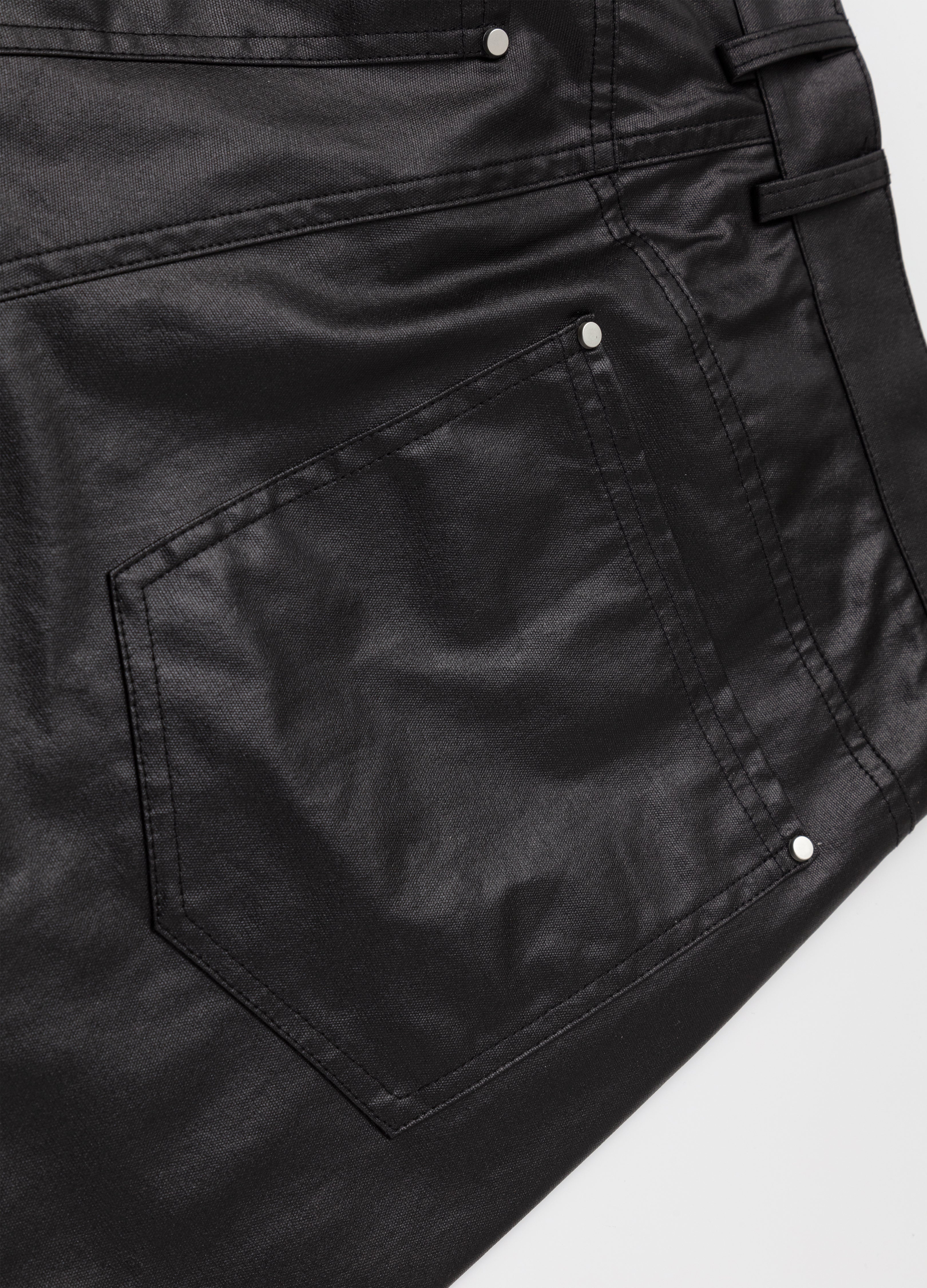 25FW WAXED SKINNY STACKED PANTS