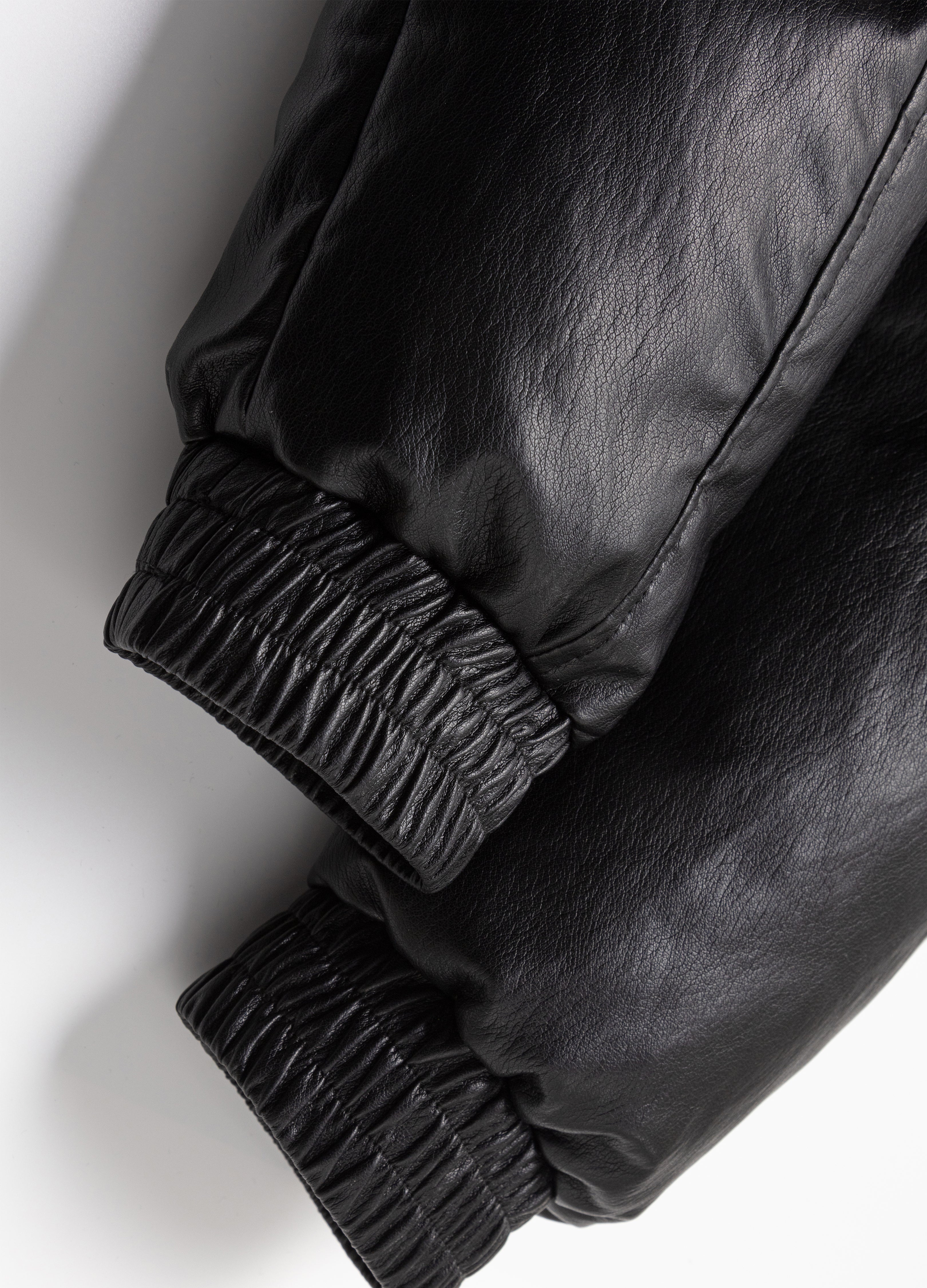 25FW LEATHER PUFFER BOMBER