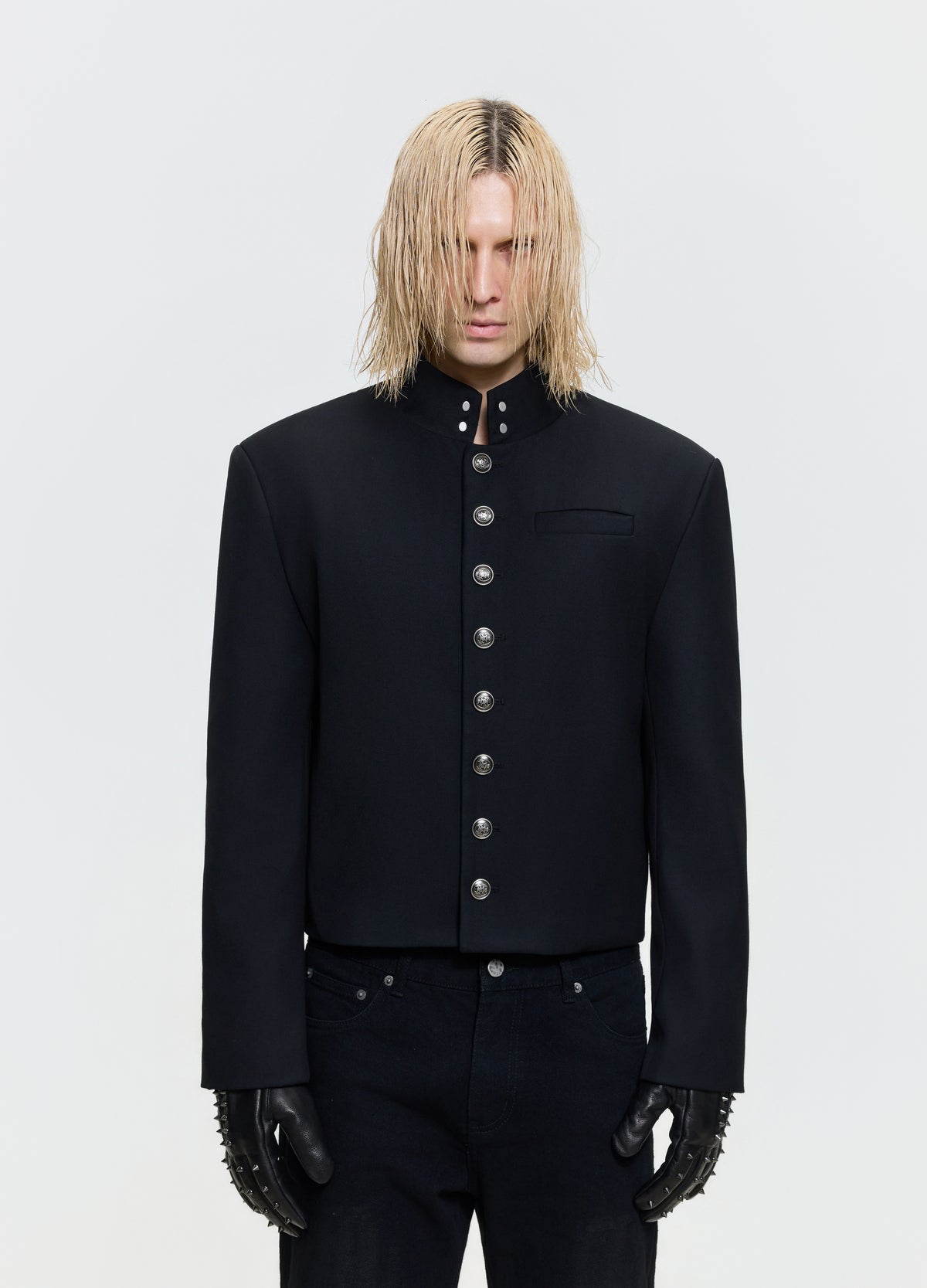 FRKM SCD 26FW oriental metal-button black jacket — product view 7