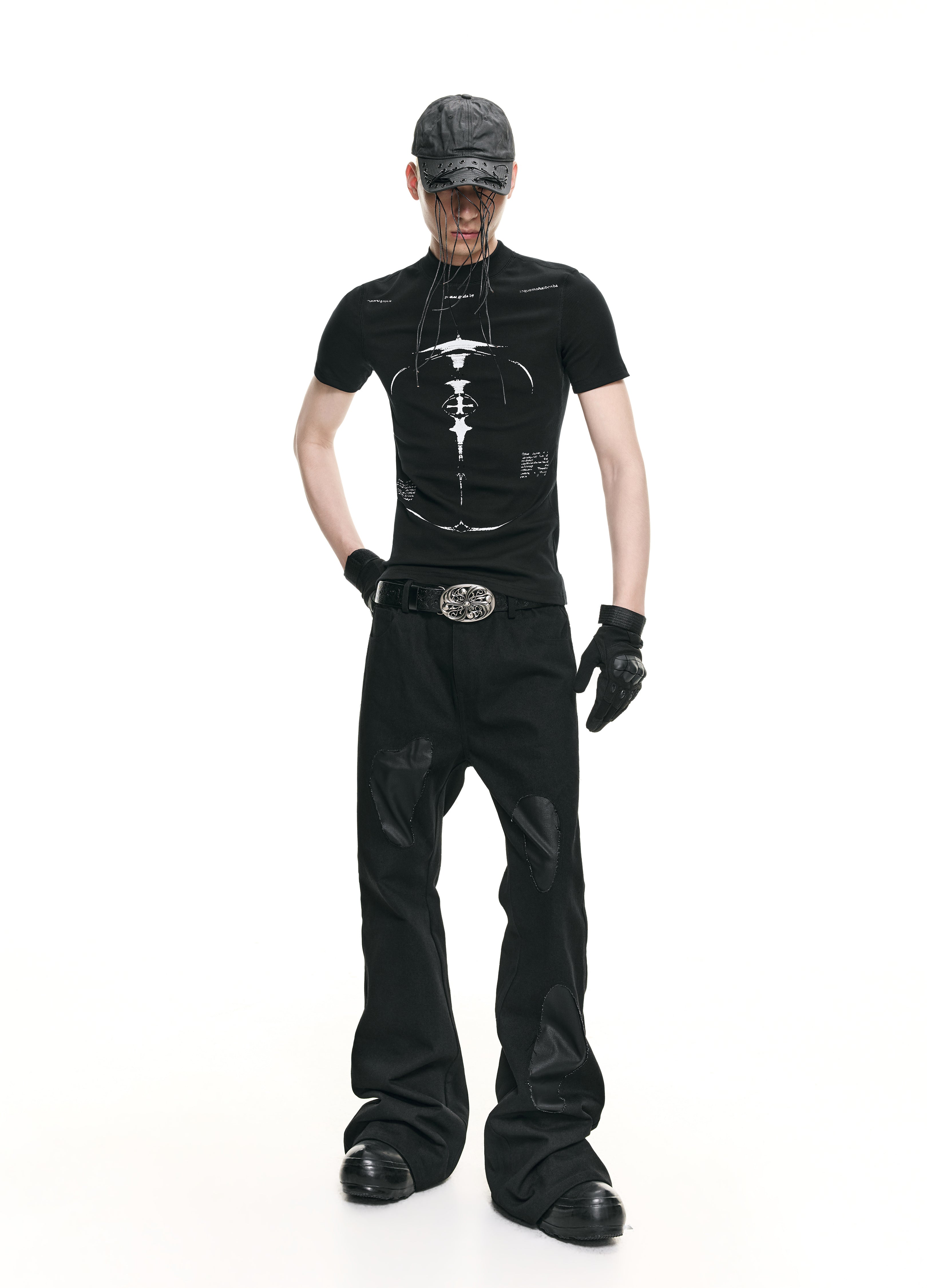 26SS DISTRESSED FLARE PANEL DENIM