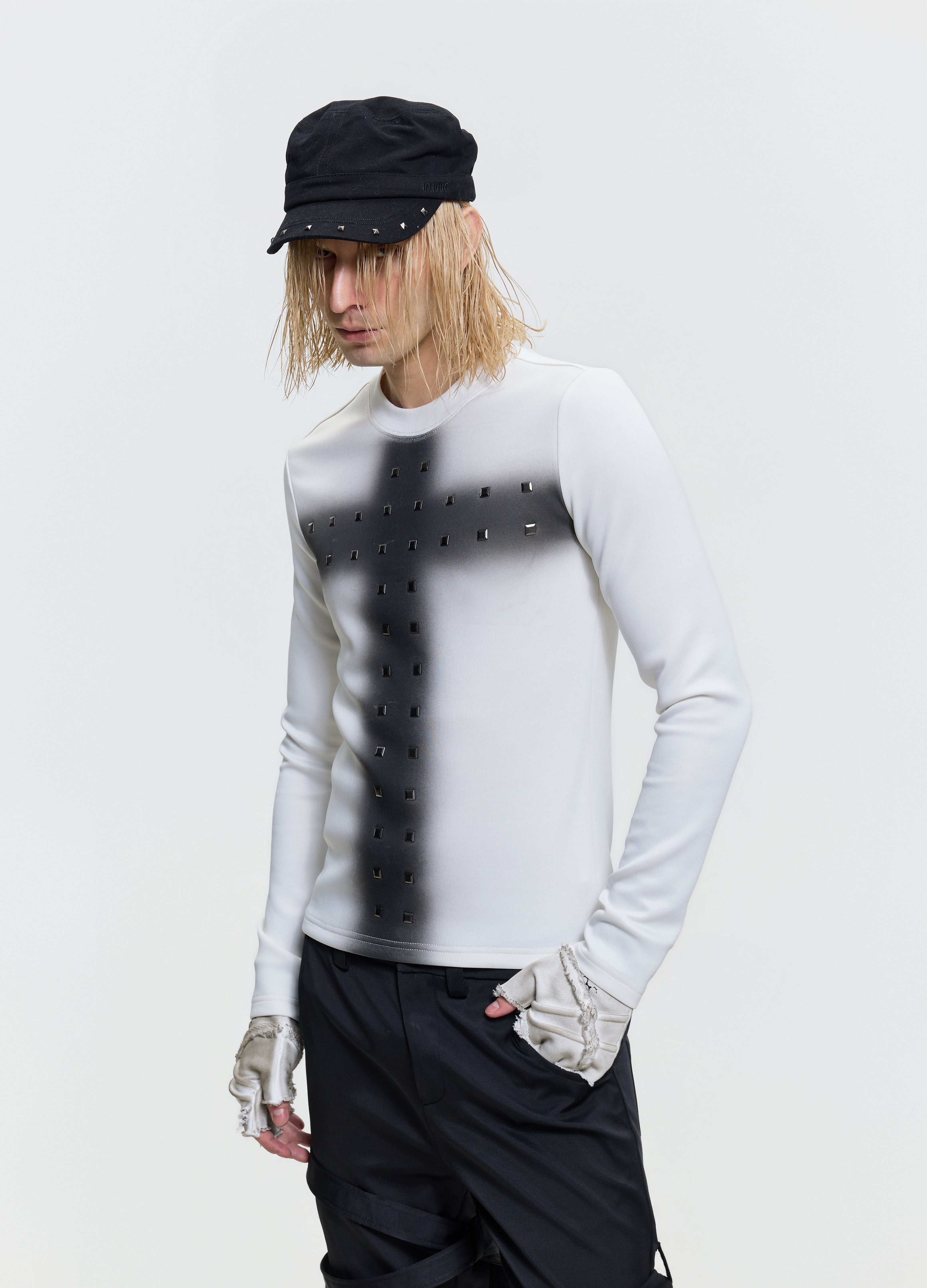 26FW CRYSTAL CROSS TEE