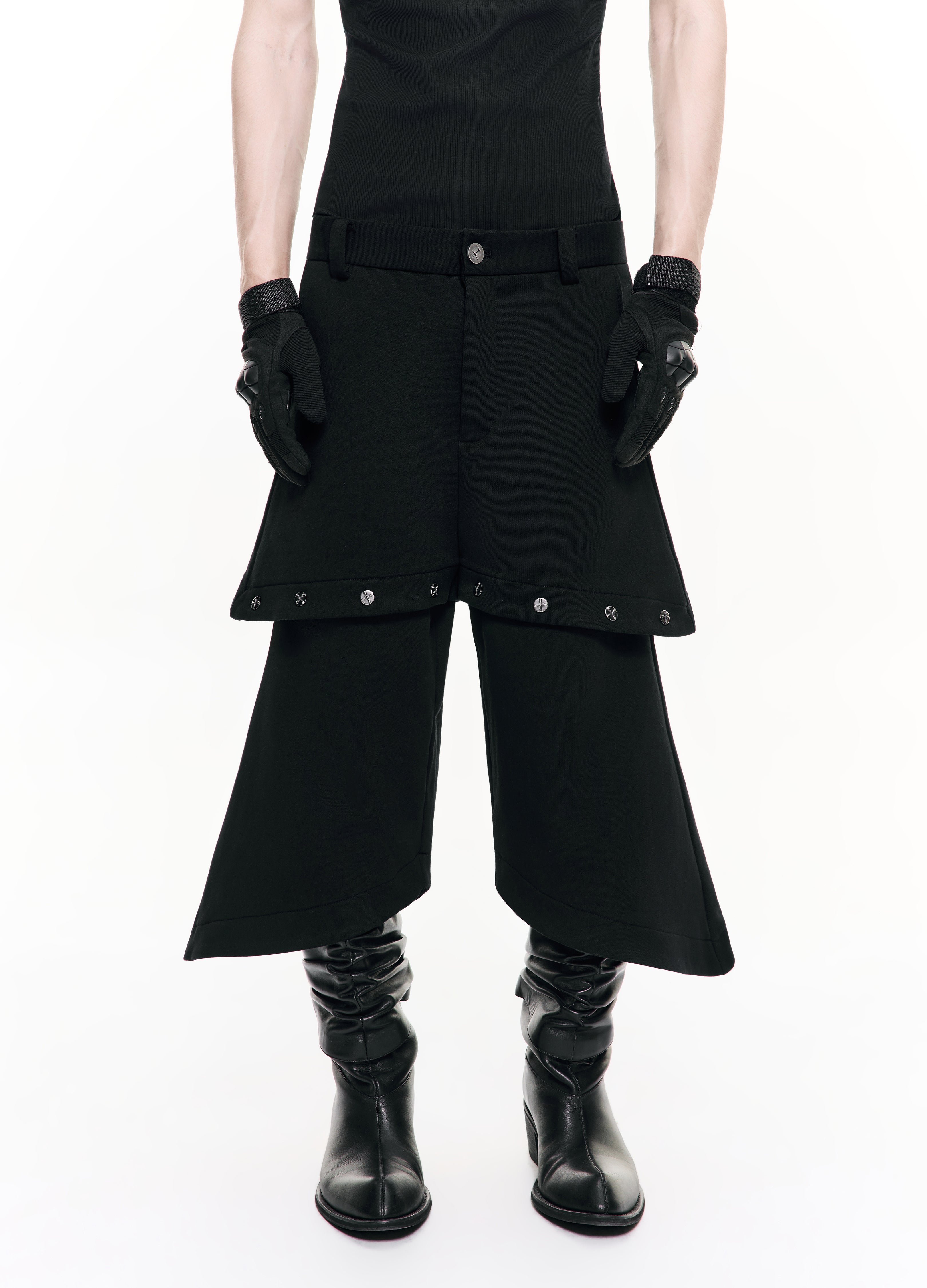 26SS CROSS BUCKLE CROP PANTS