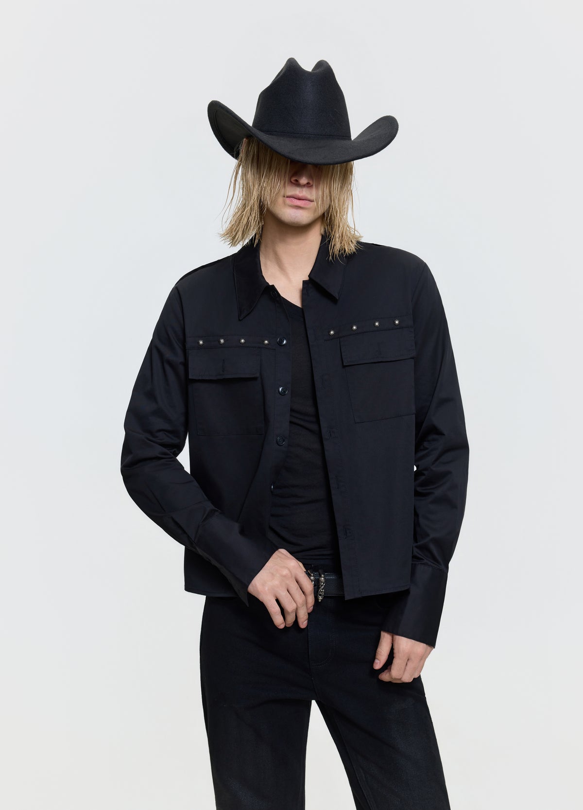 26FW STUDDED WESTERN SHIRT
