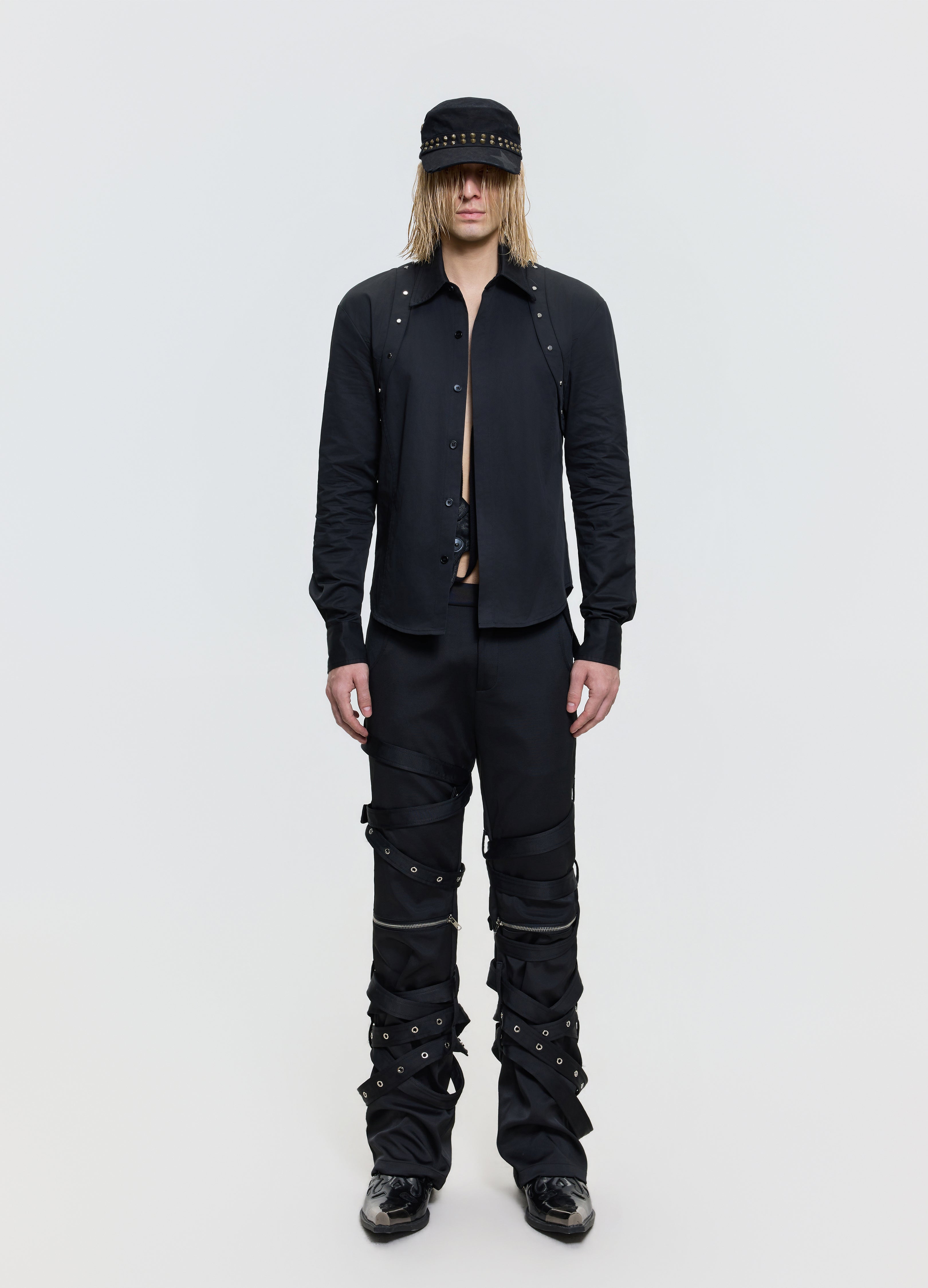 26FW PUNK STRAP FLARE PANTS