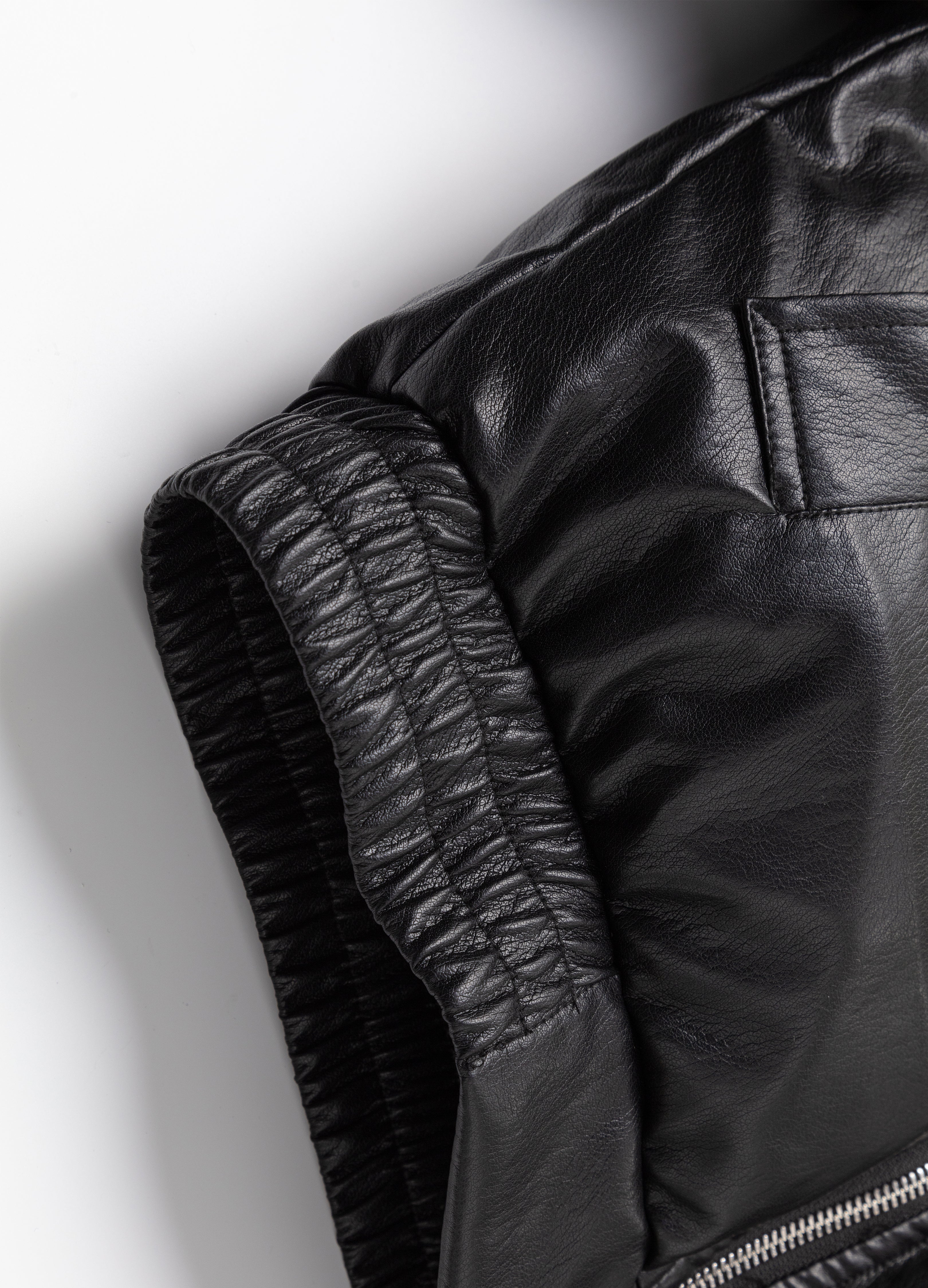 25FW LEATHER PUFFER BOMBER