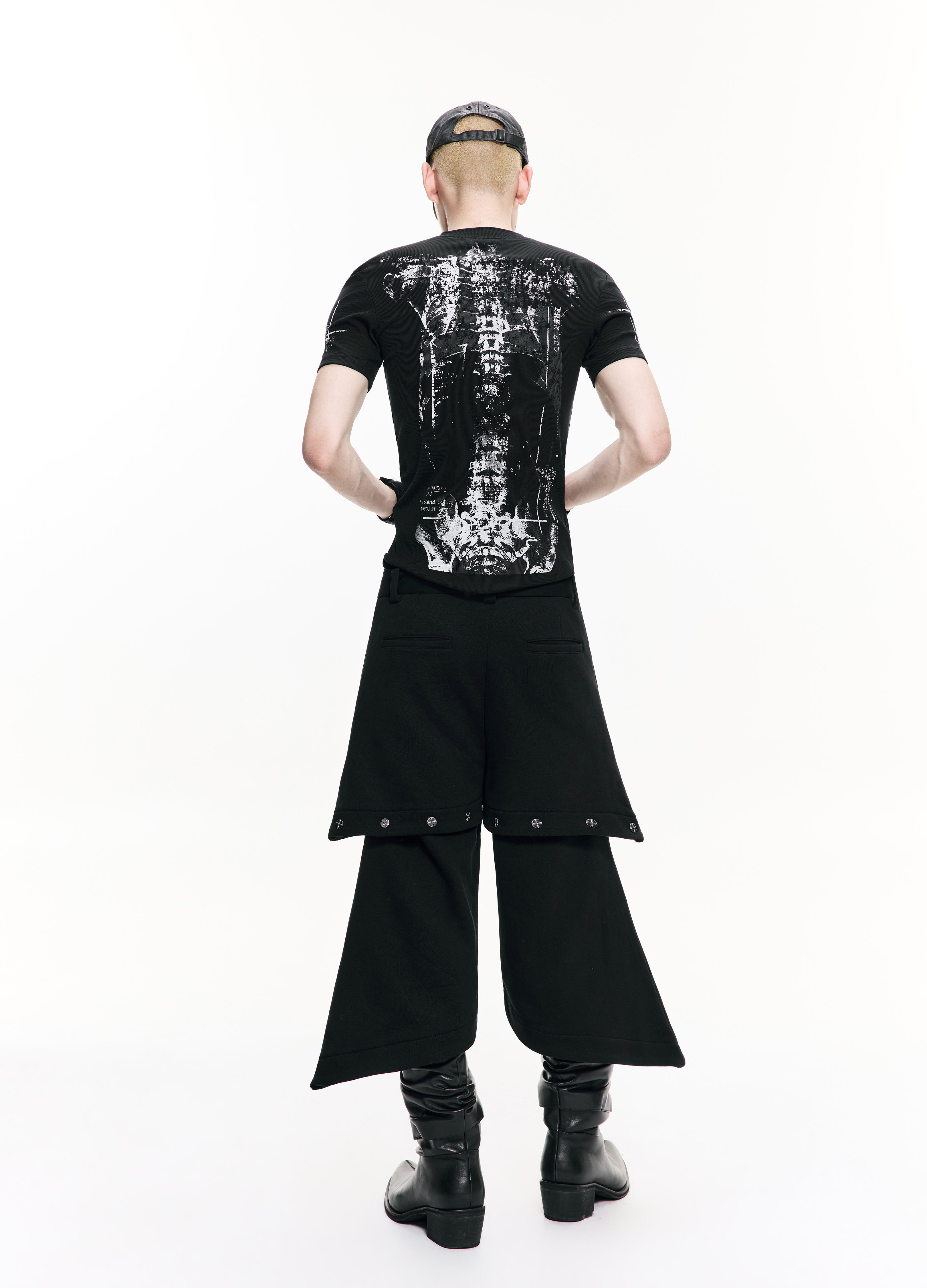 26SS CROSS BUCKLE CROP PANTS