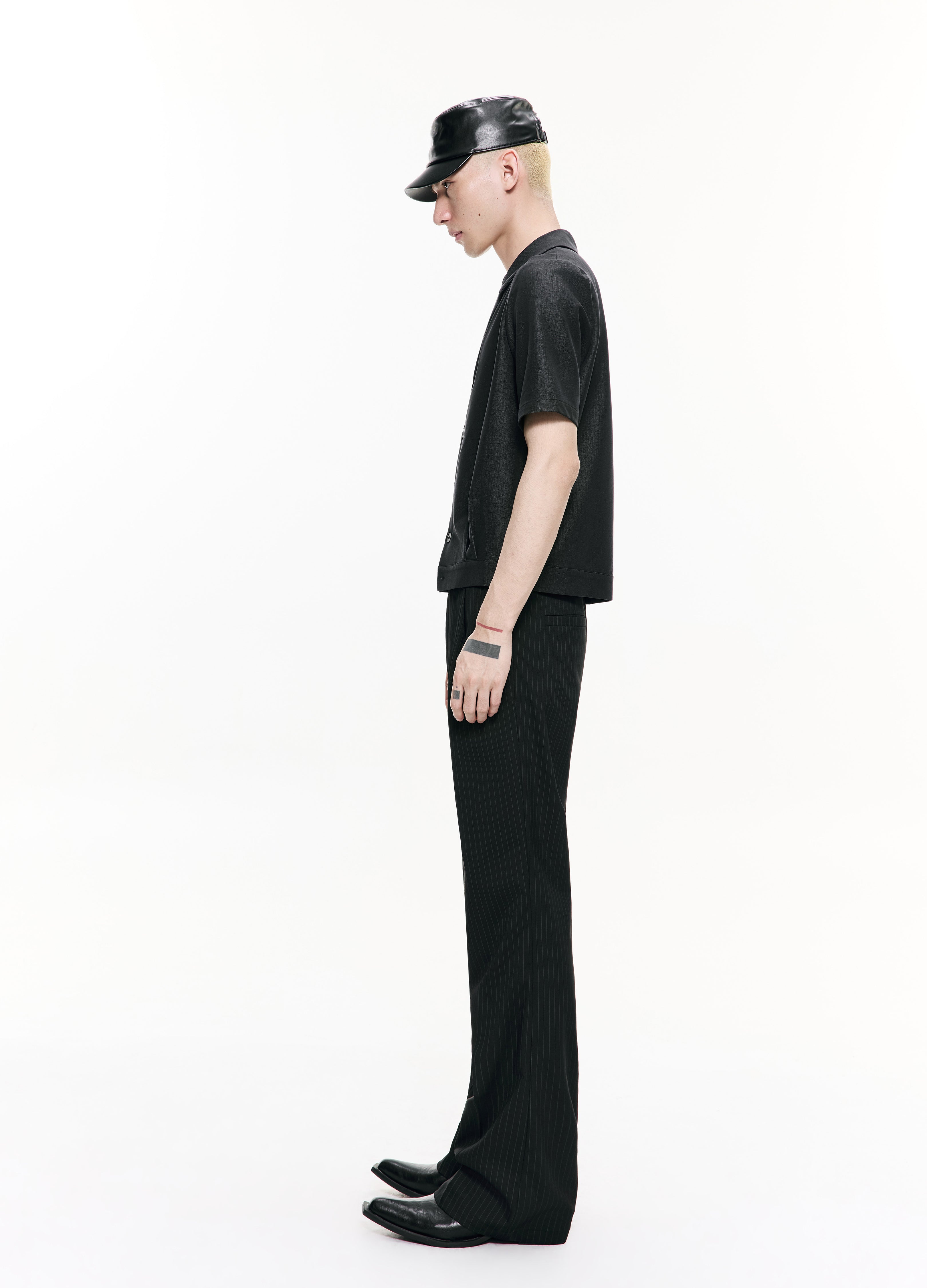 26SS BLACK DRAPE CUBA SHIRT