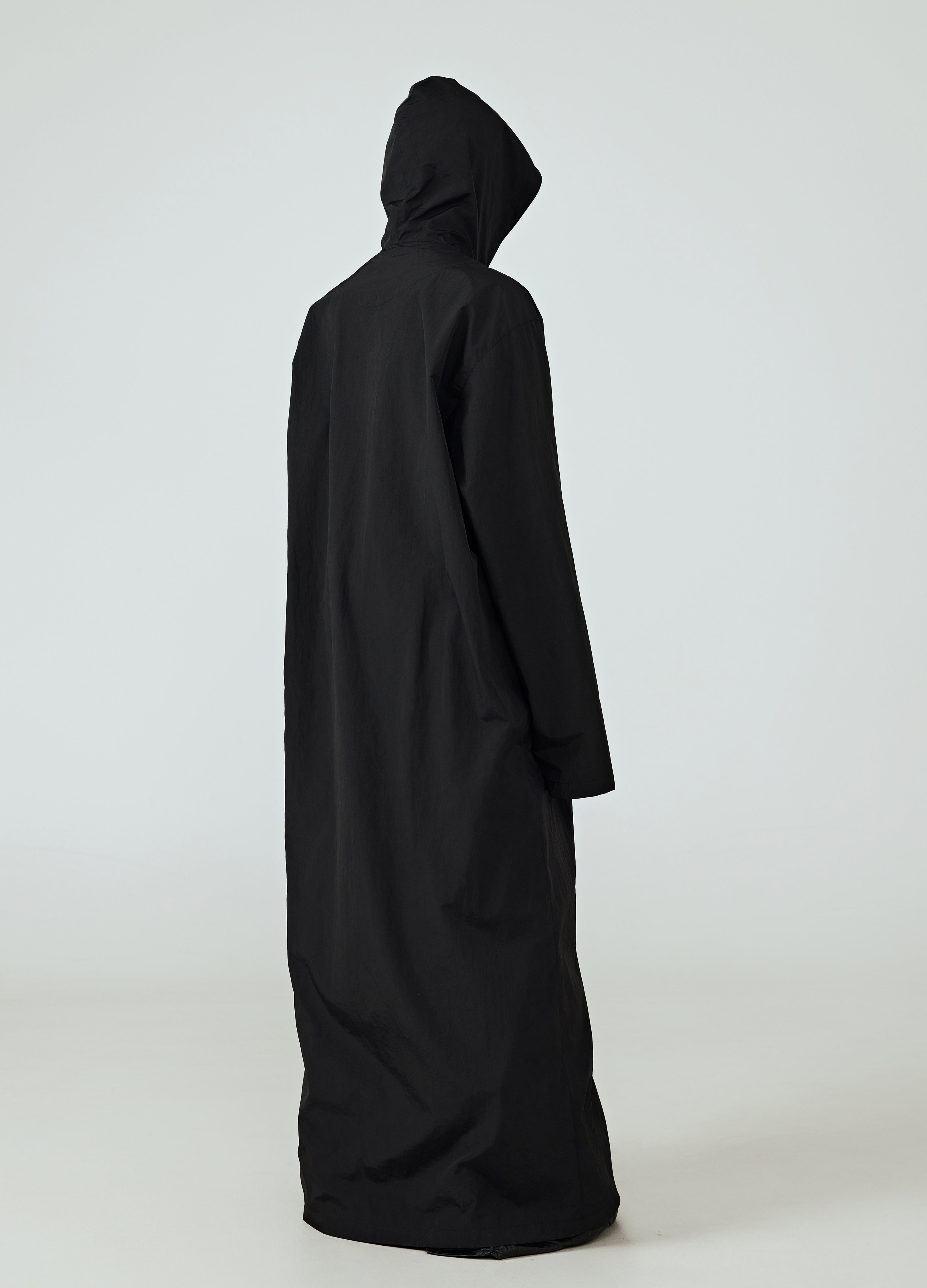 25SS DARK CASCADE HOODED TRENCH