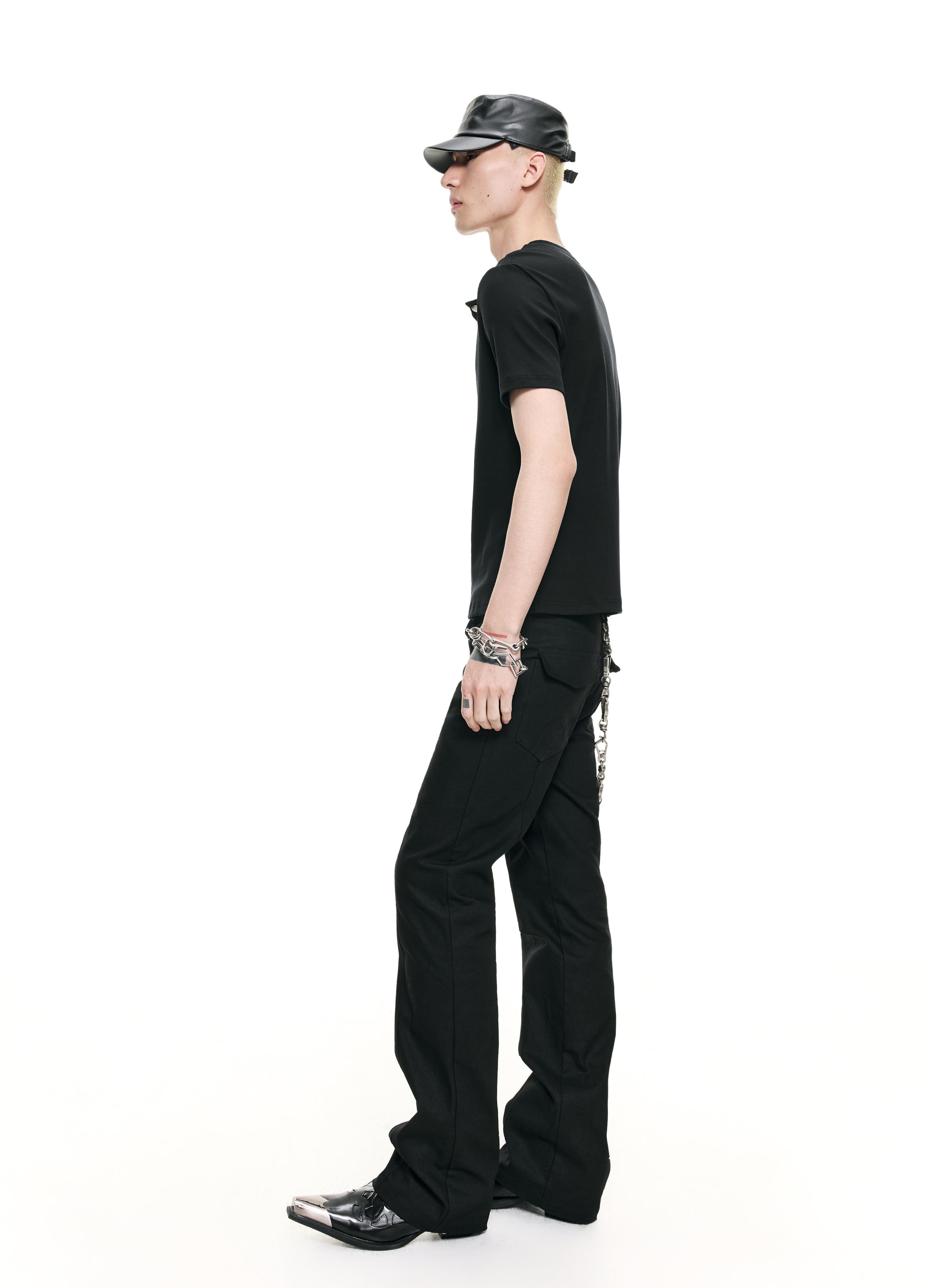 26SS HENLEY METAL FIT TEE
