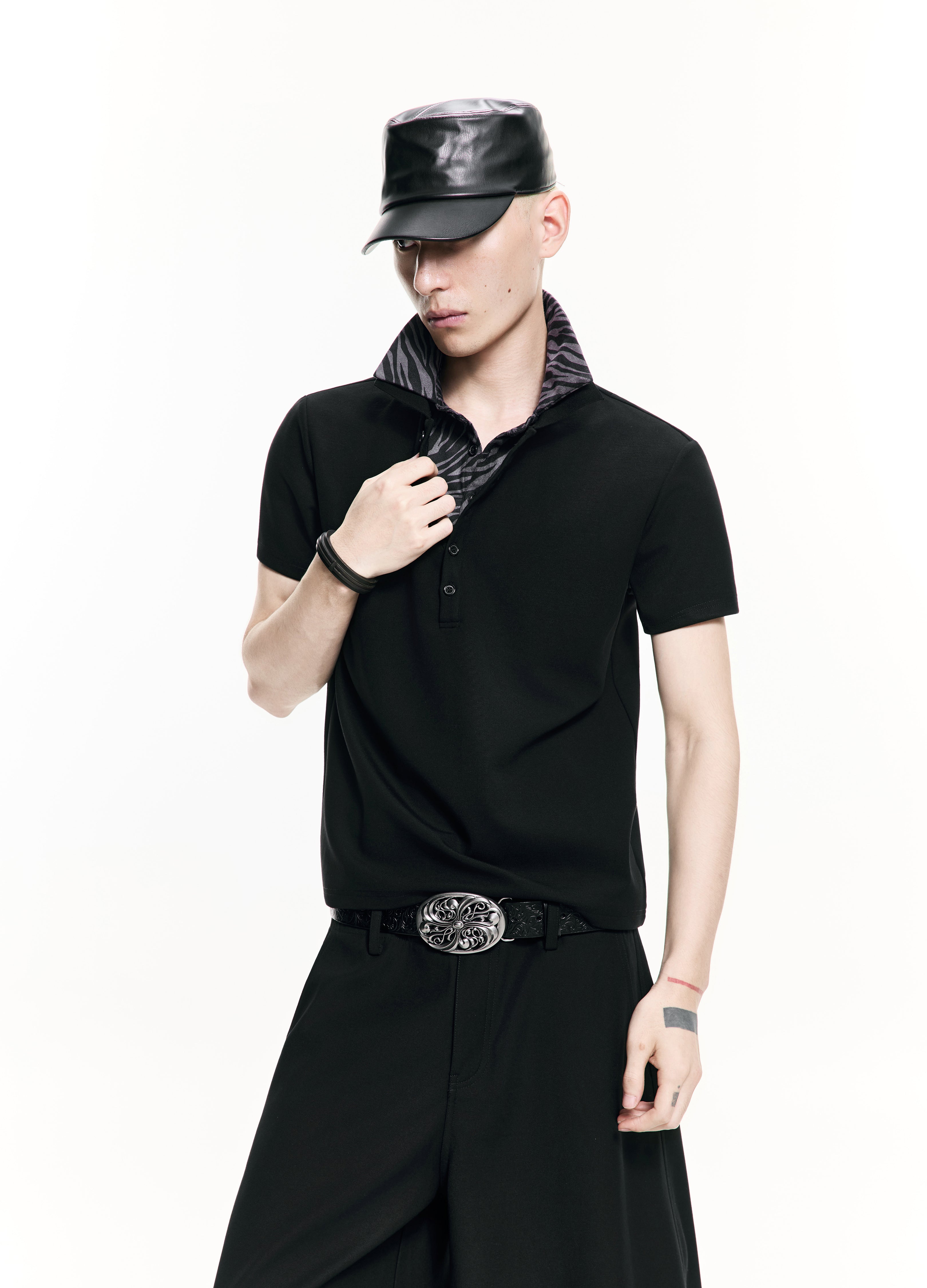 26SS DOUBLE-COLLAR PATTERN POLO