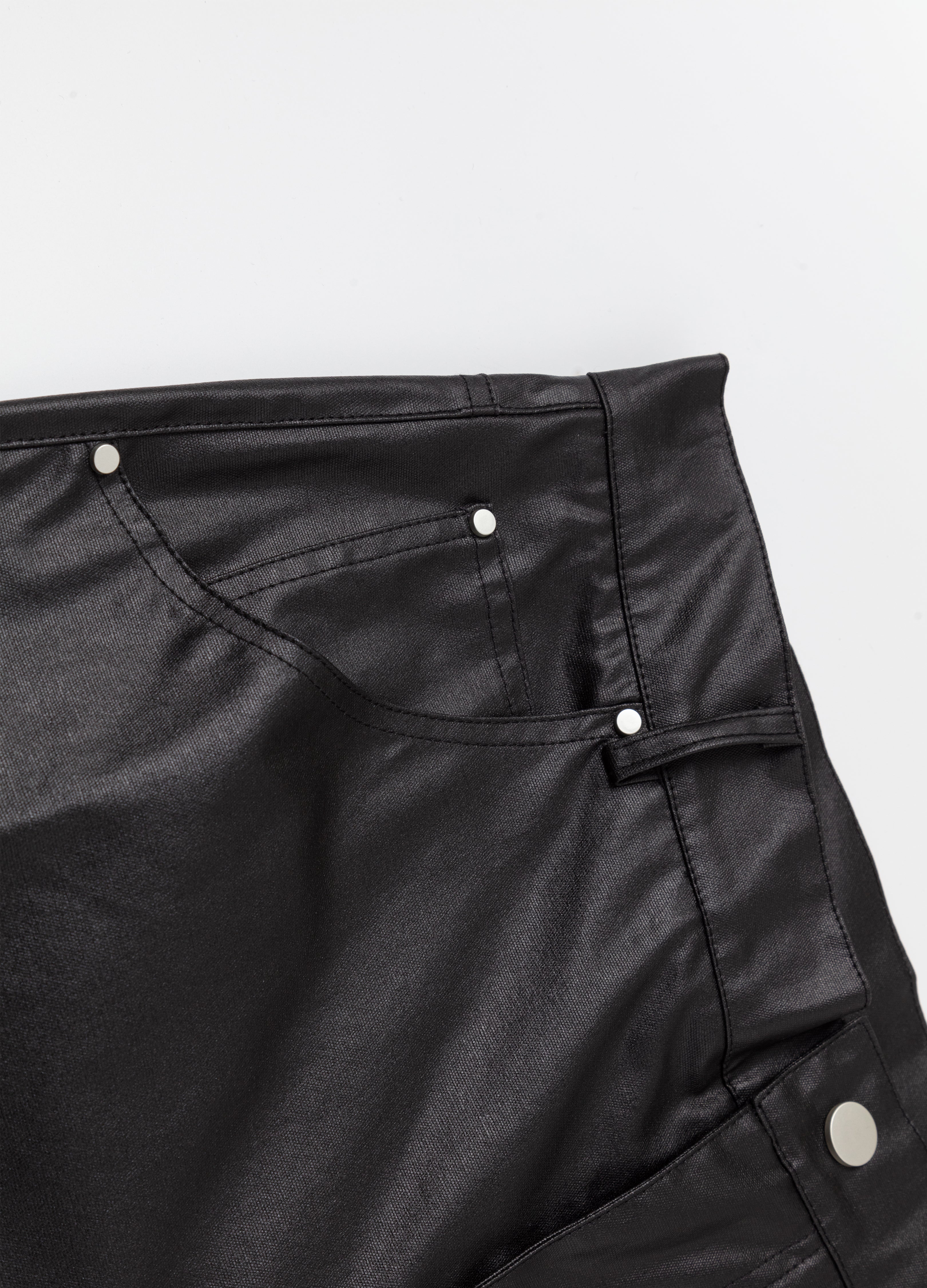 25FW WAXED SKINNY STACKED PANTS