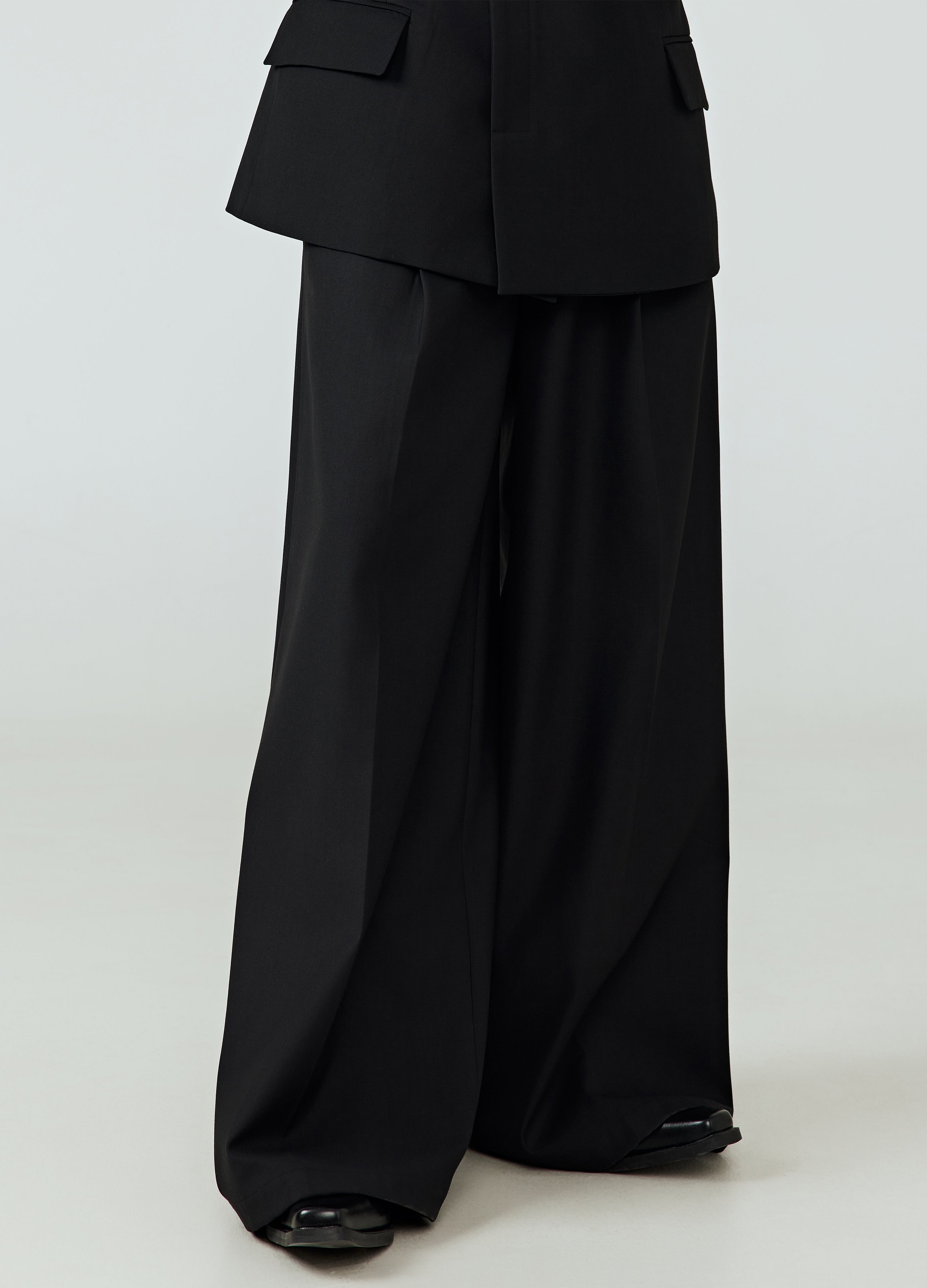 25SS DRAPED VOID WIDE-LEG TROUSERS