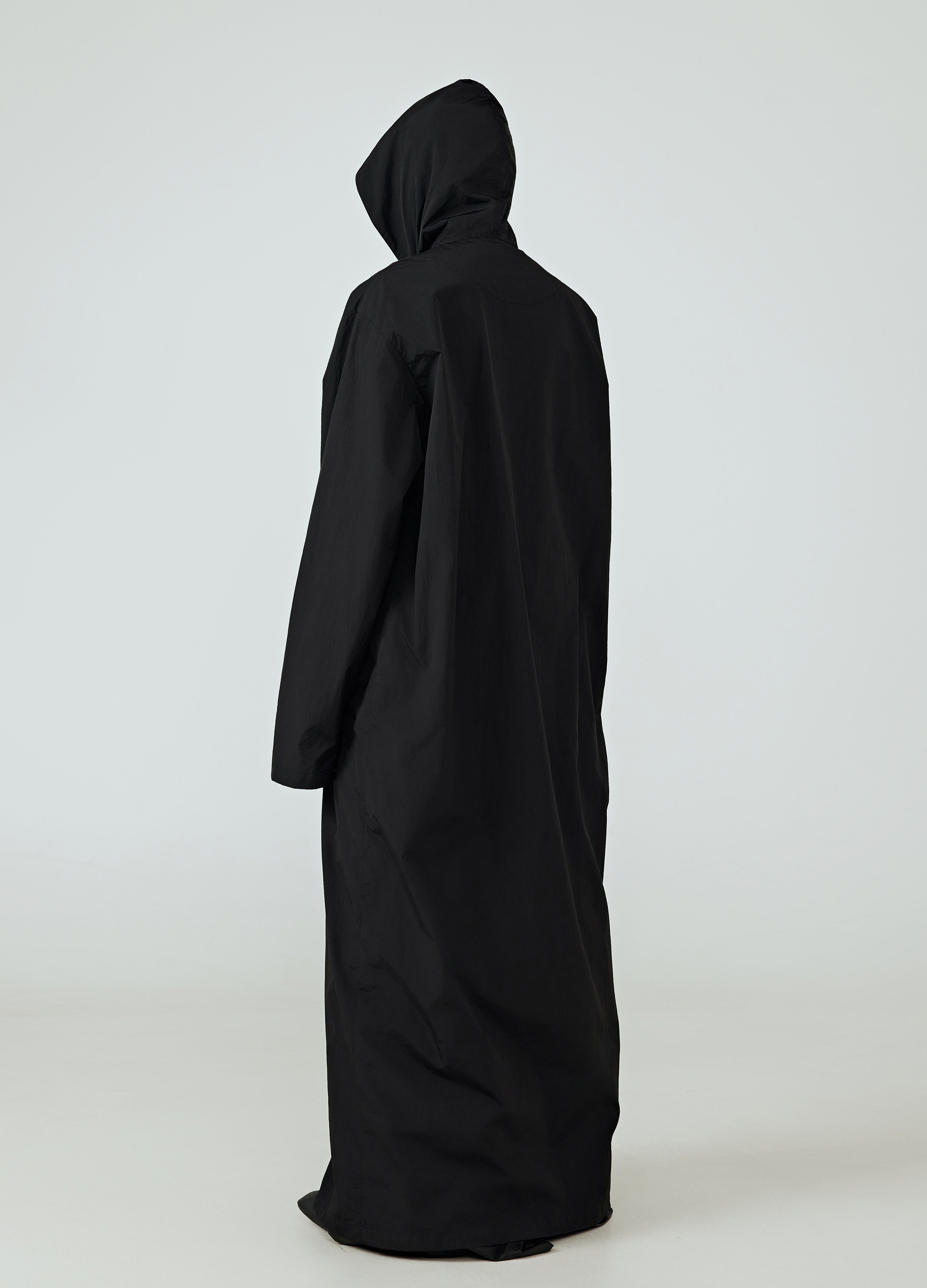 25SS DARK CASCADE HOODED TRENCH