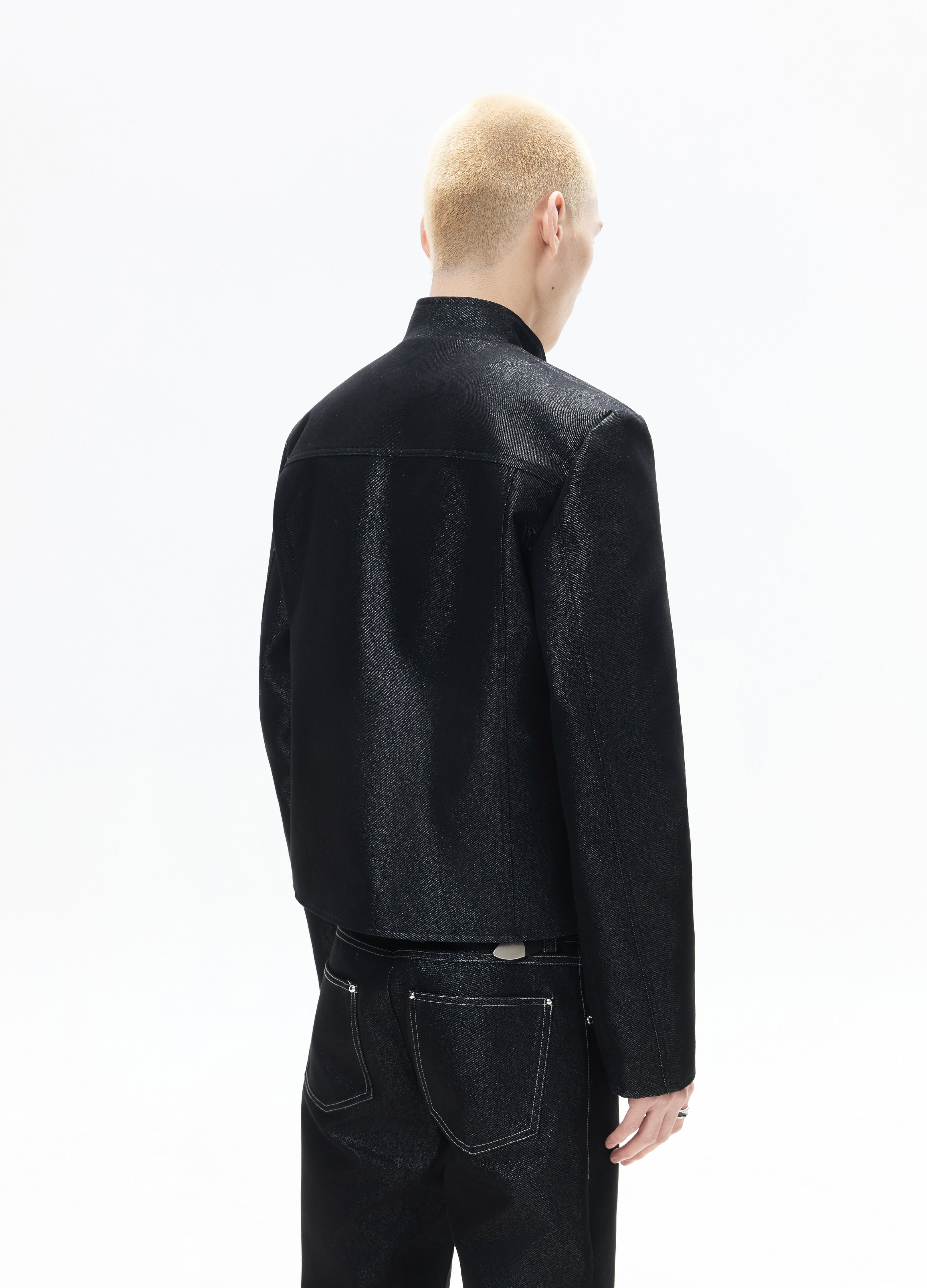 26SS METALLIC SHIMMER DENIM JACKET