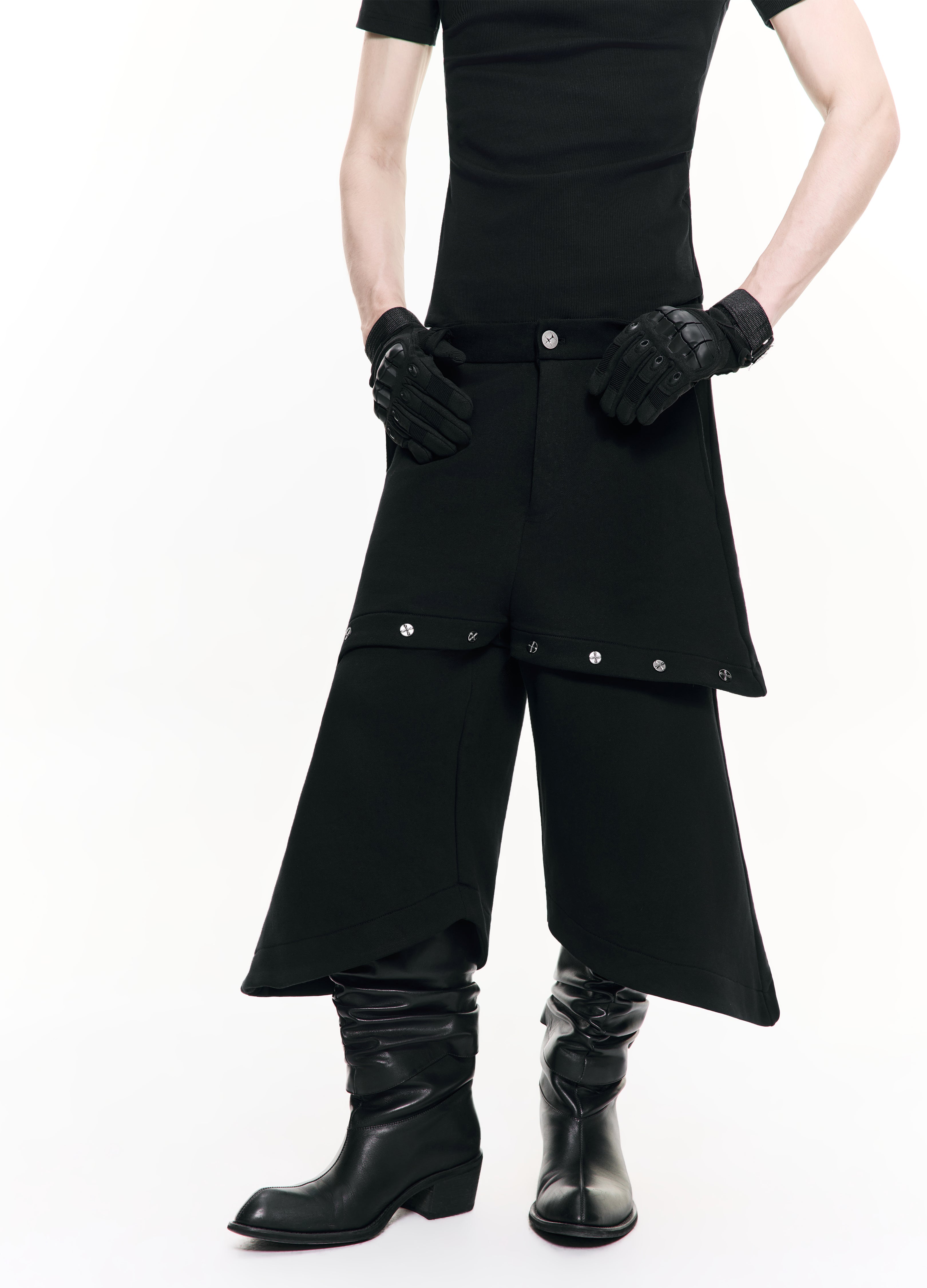 26SS CROSS BUCKLE CROP PANTS