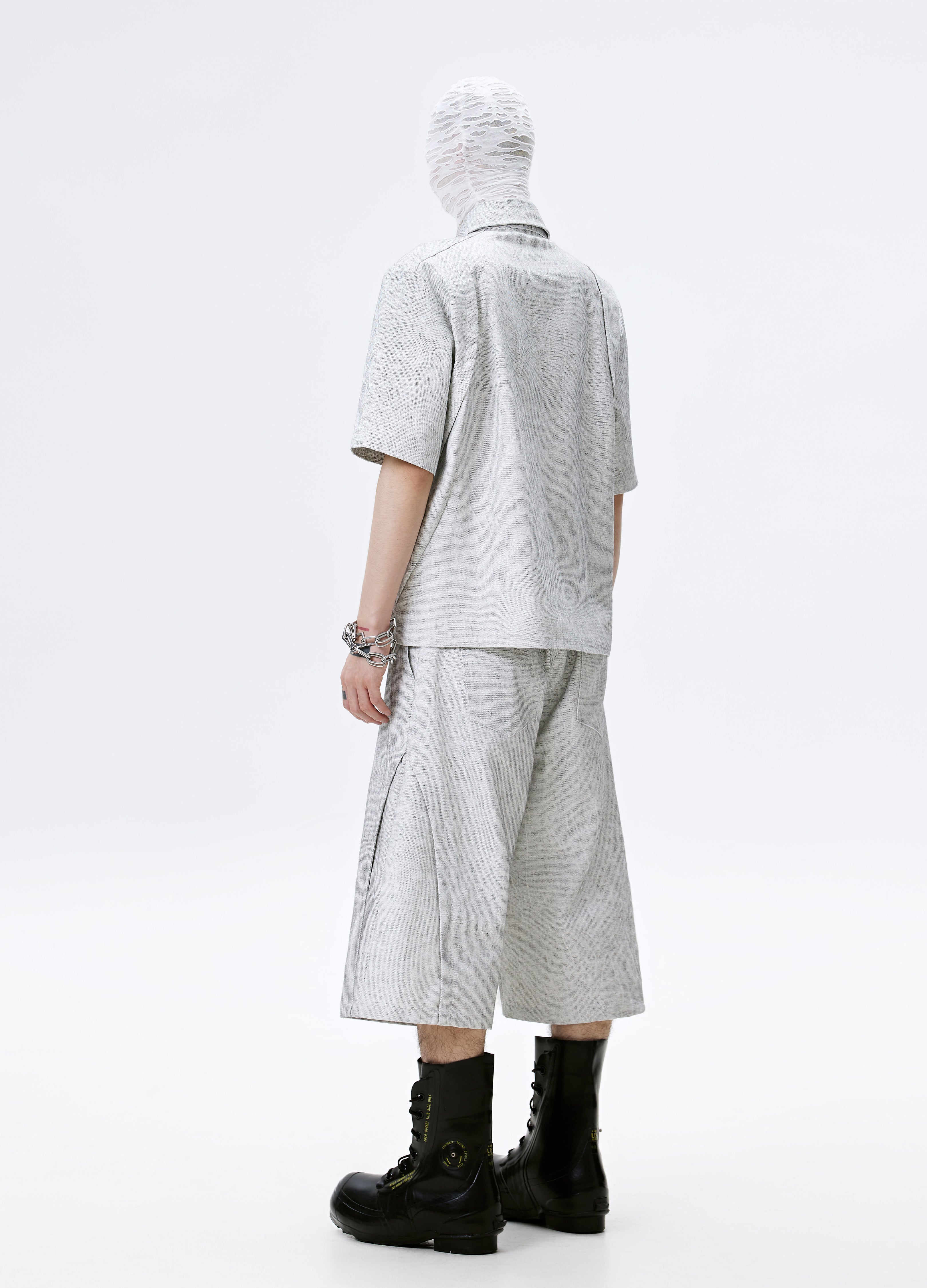 25SS GREY VEIN ZIP SHIRT