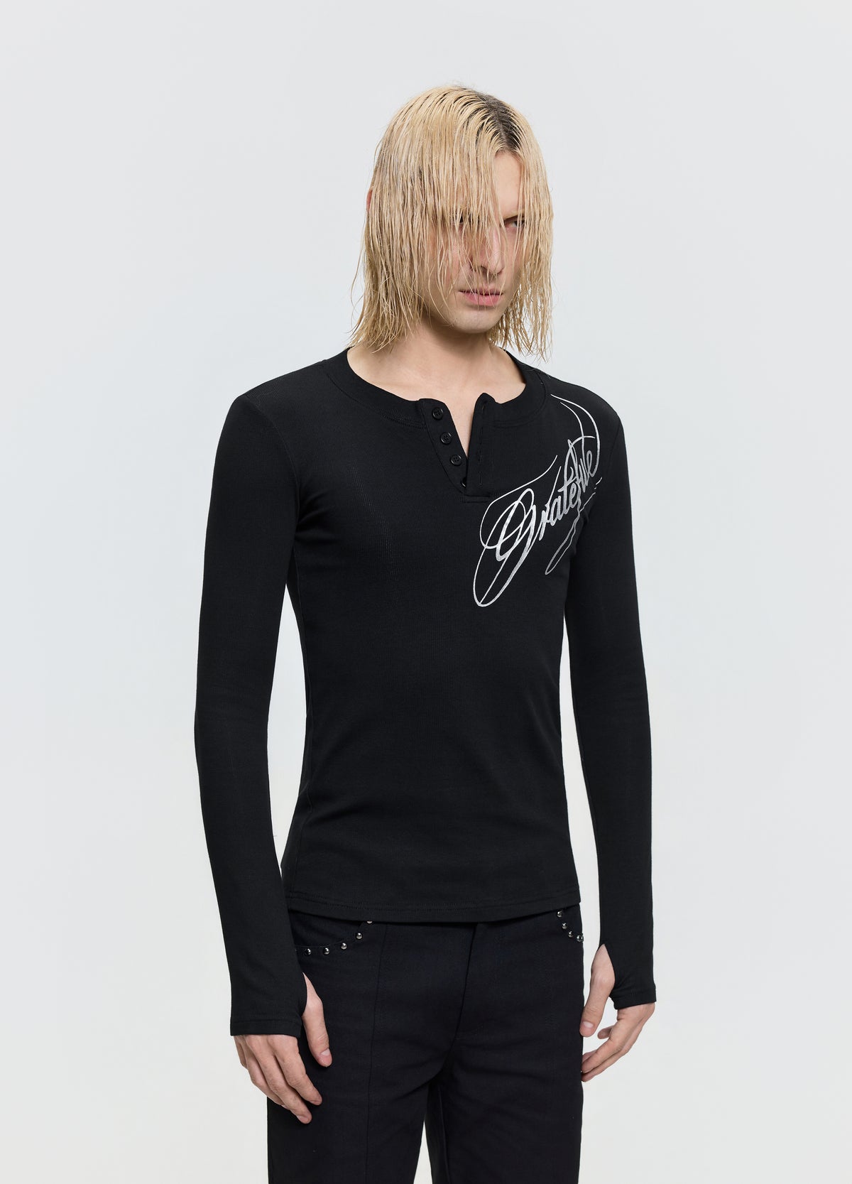 26FW SILVER HENLEY TEE
