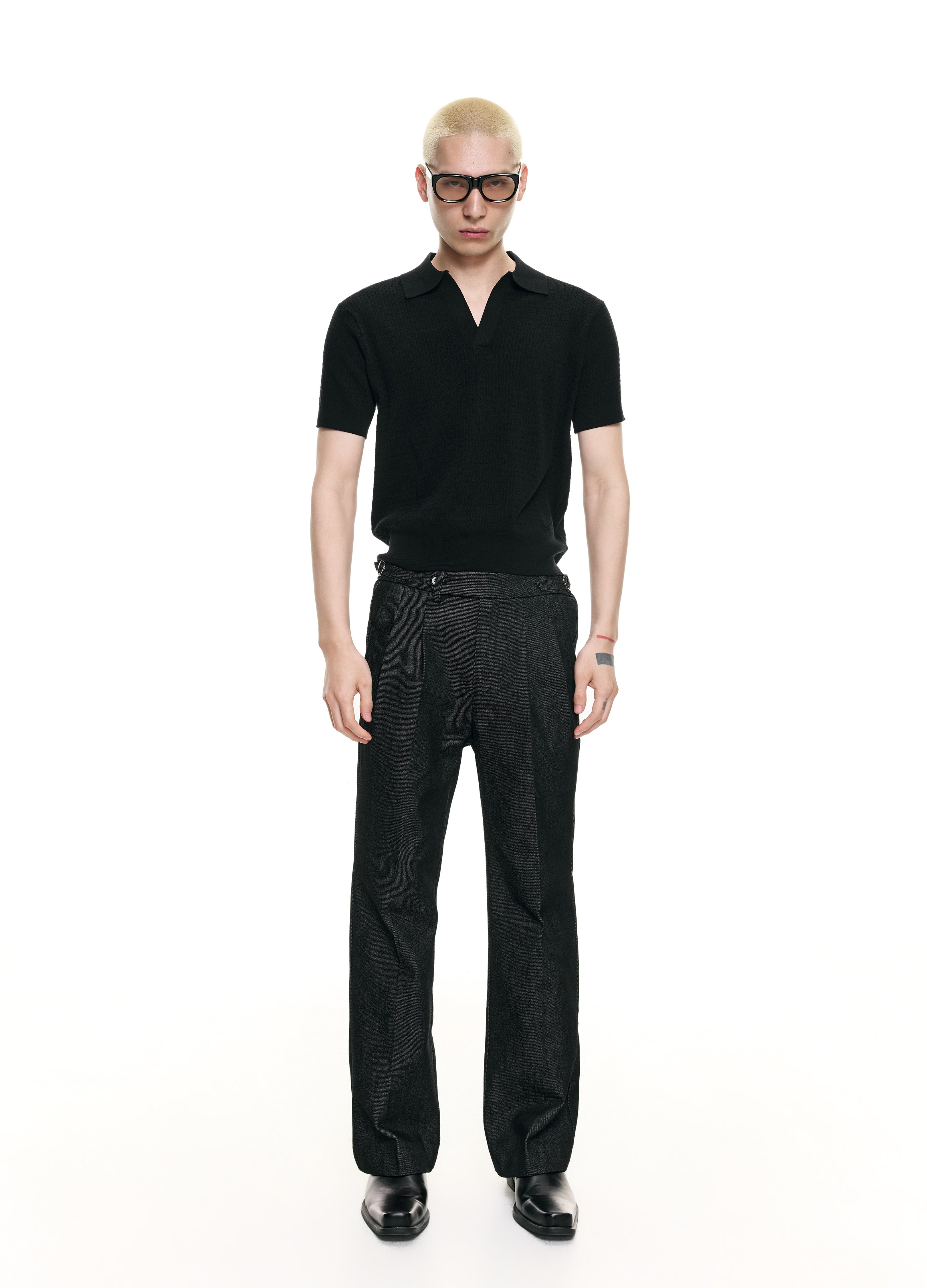 26SS NAPLES PLEATED RAW TROUSERS