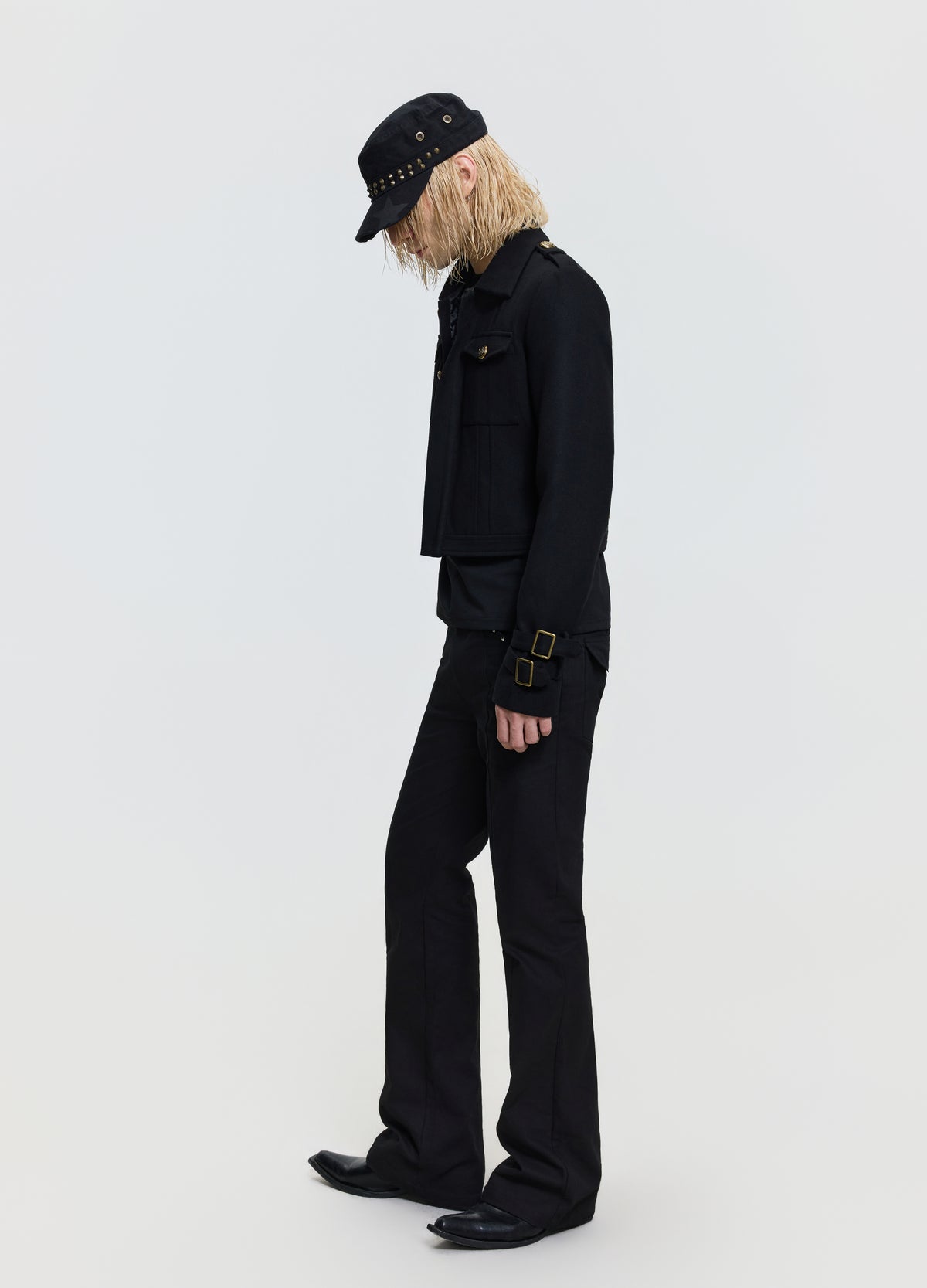 FRKM SCD 26FW black epaulet button jacket — product view 7