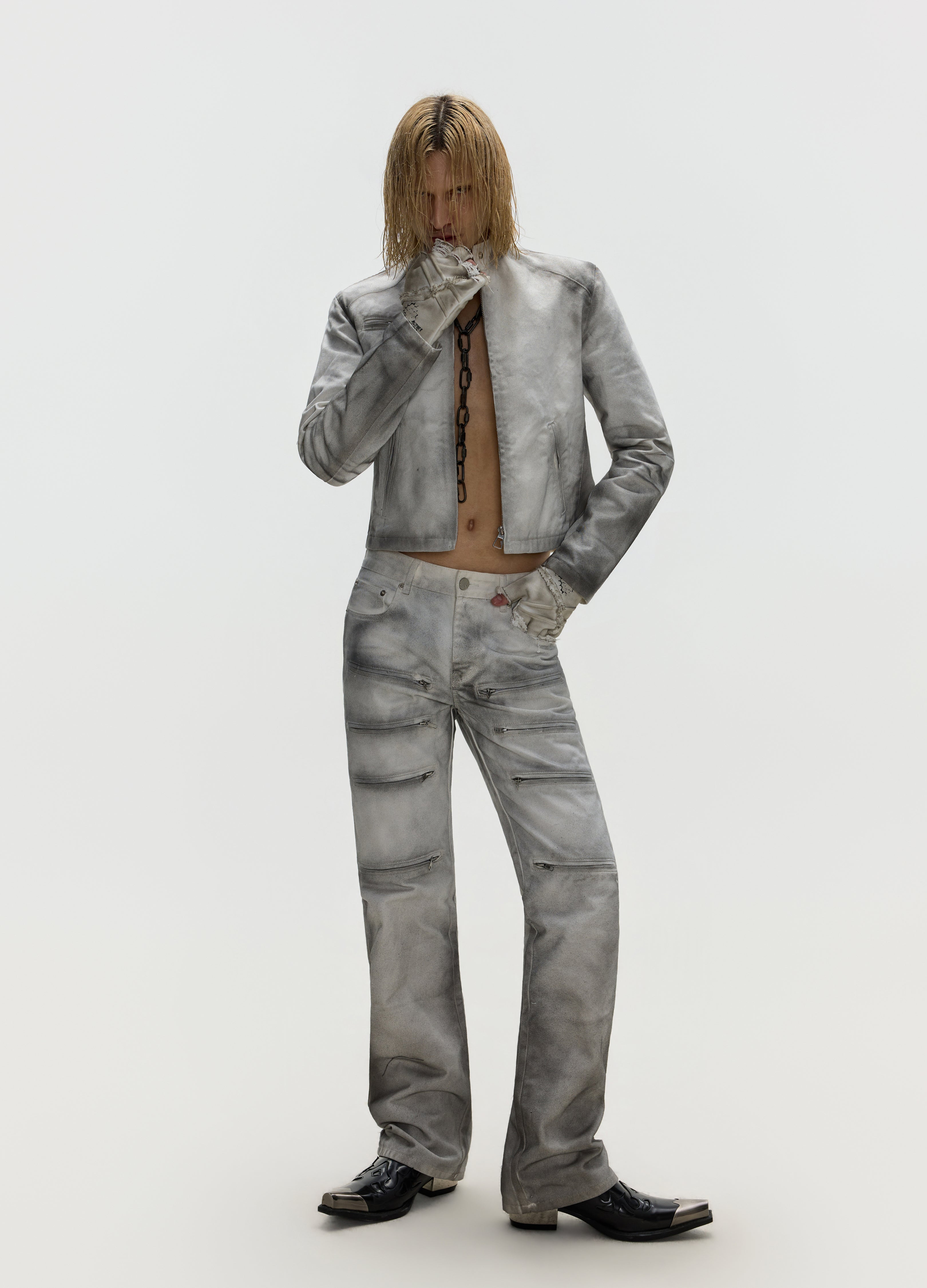 26FW DIRTY WASH MOTO JACKET | FRKM SCD