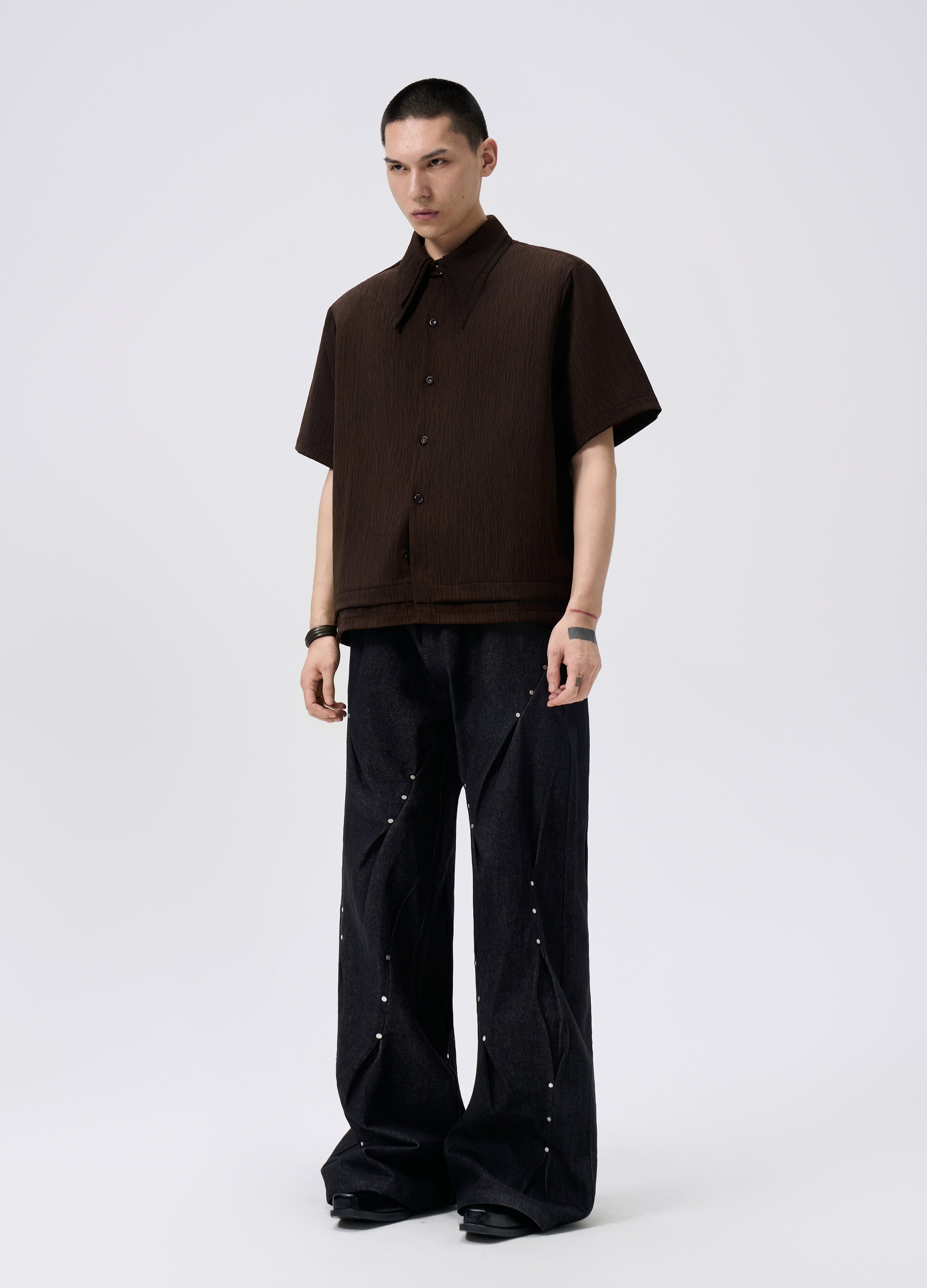 26SS DUAL COLLAR LAYER SHIRT