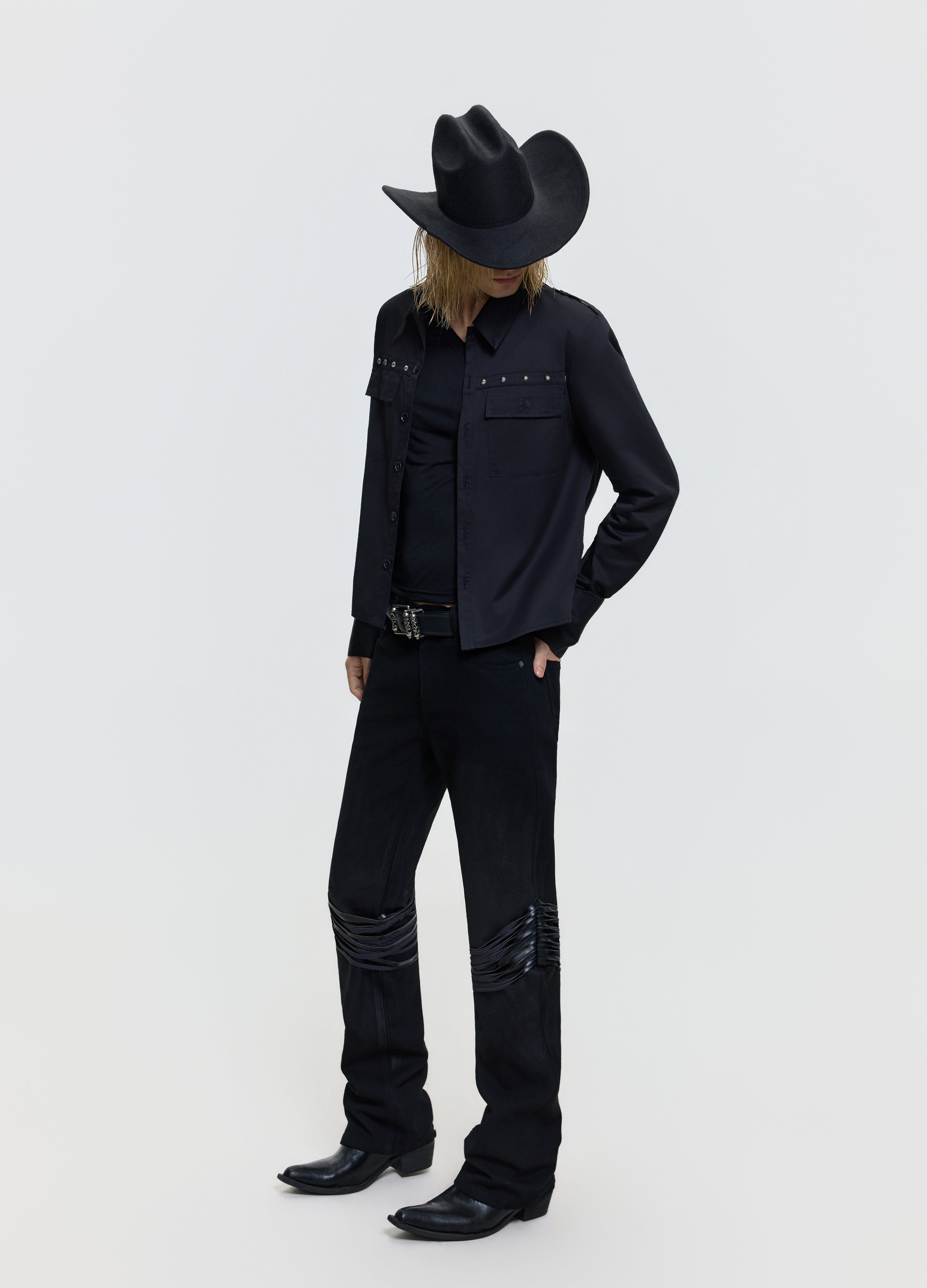 26FW STUDDED WESTERN SHIRT