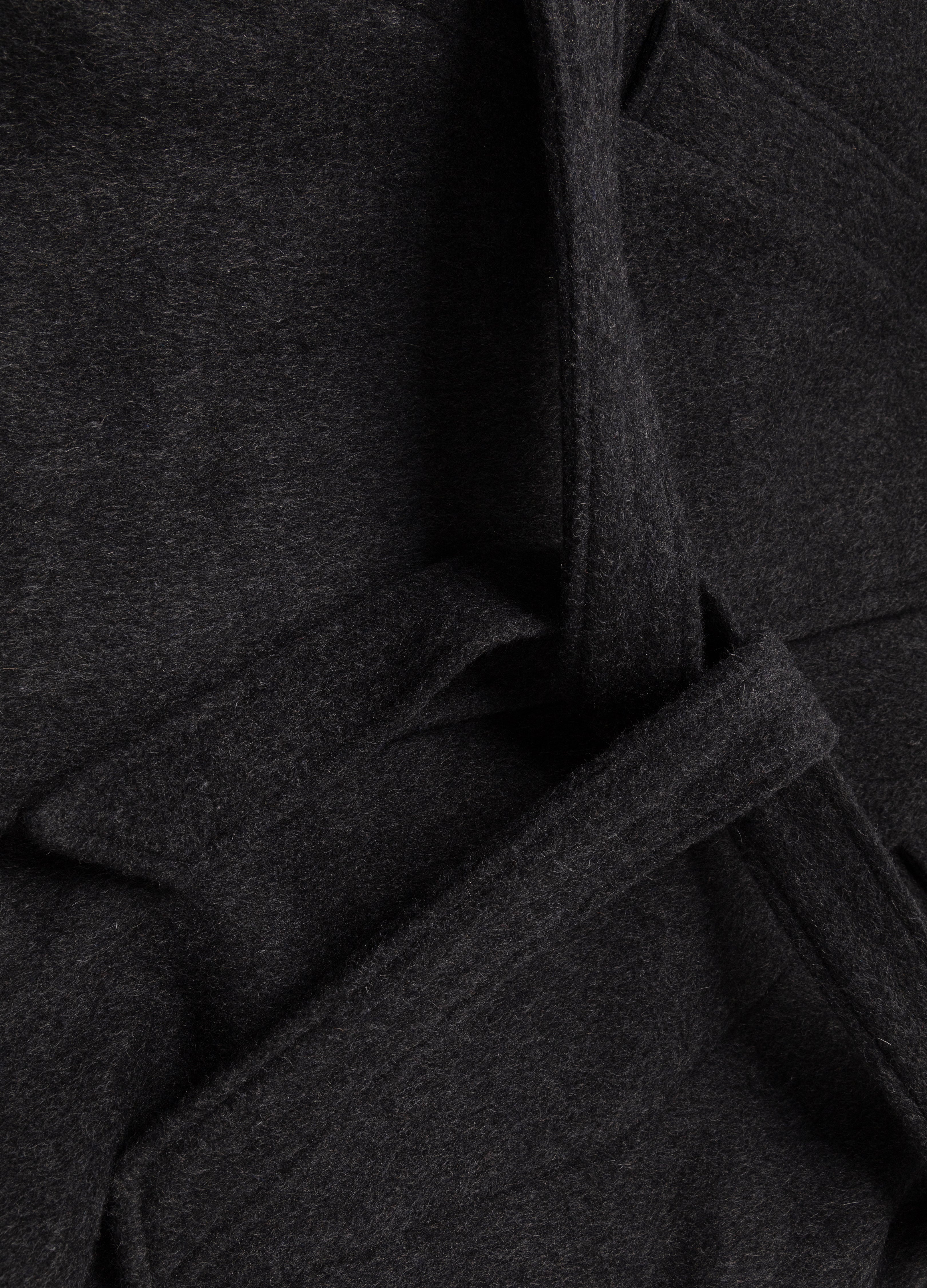 25FW BELTED DECONSTRUCT WOOL COAT