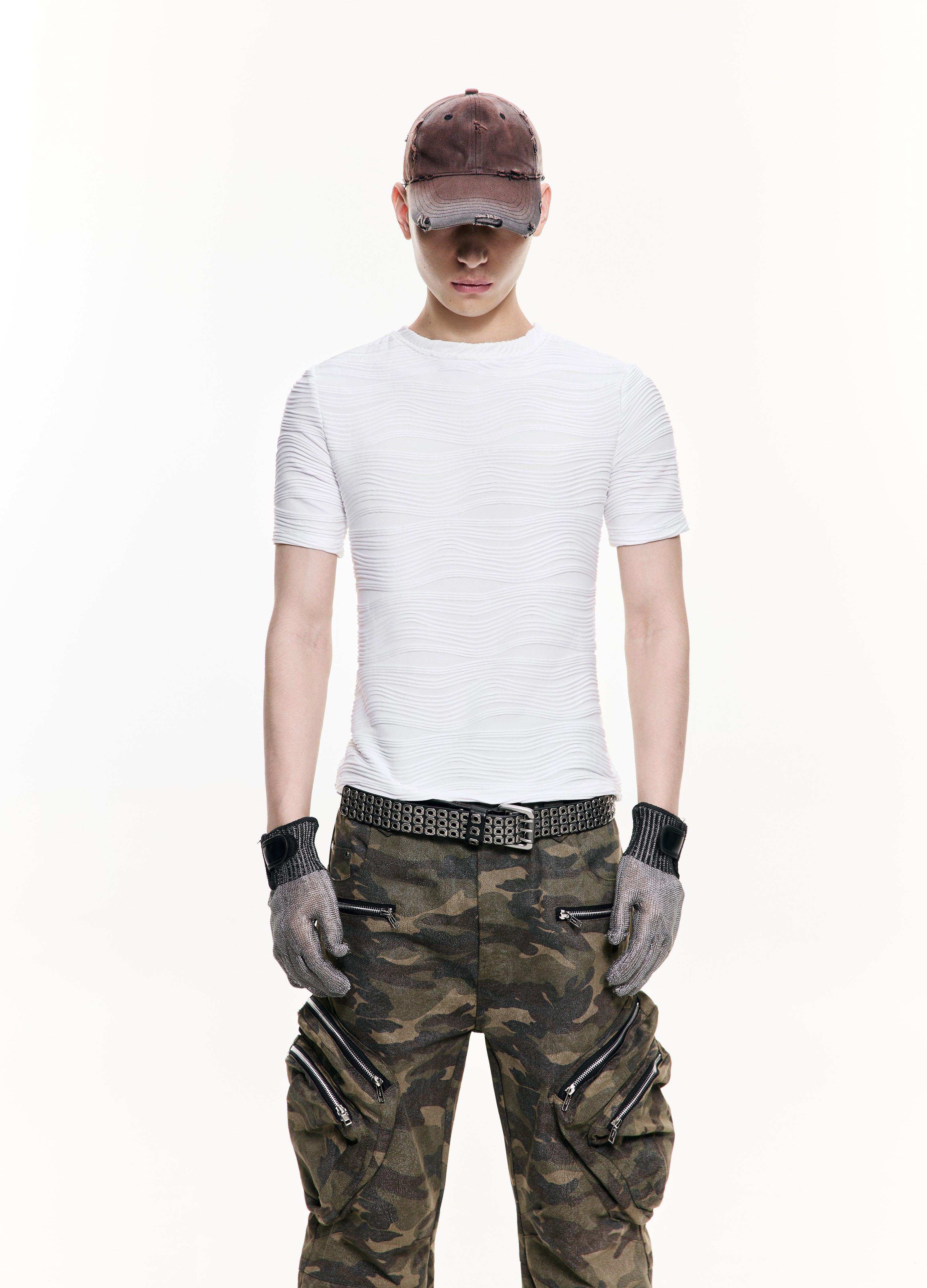 26SS RIPPLE TEXTURE FIT TEE
