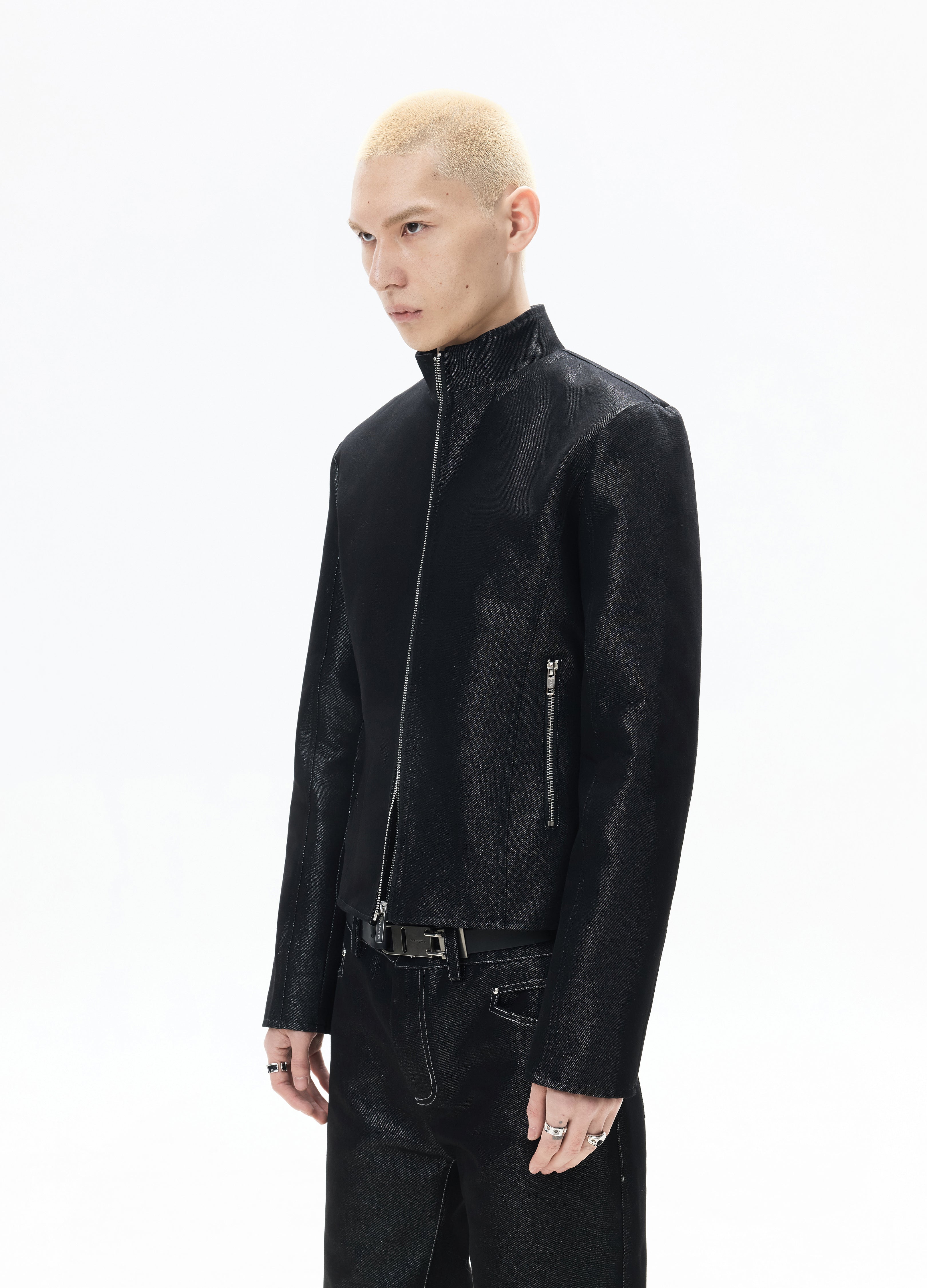 26SS METALLIC SHIMMER DENIM JACKET