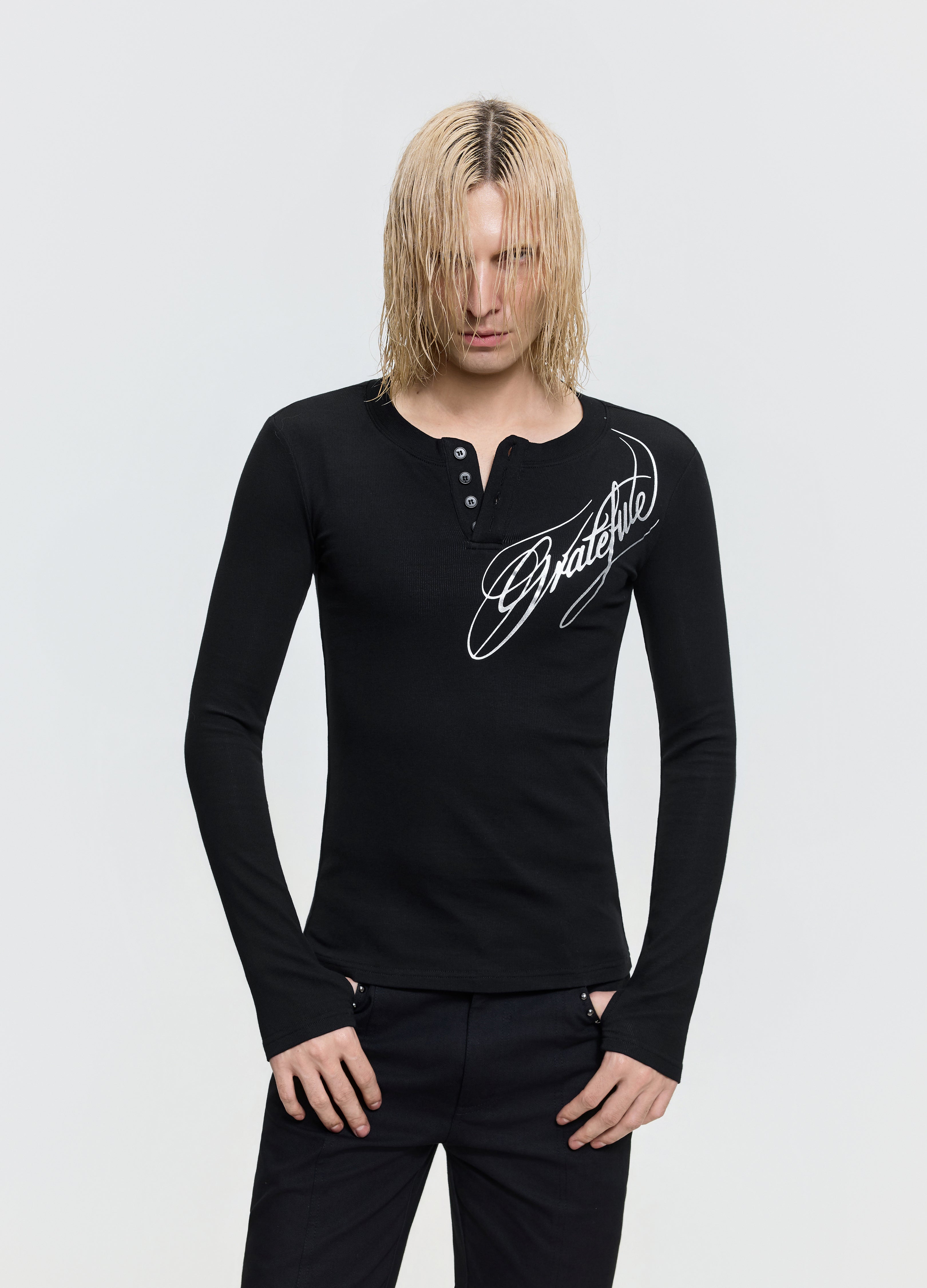 26FW SILVER HENLEY TEE