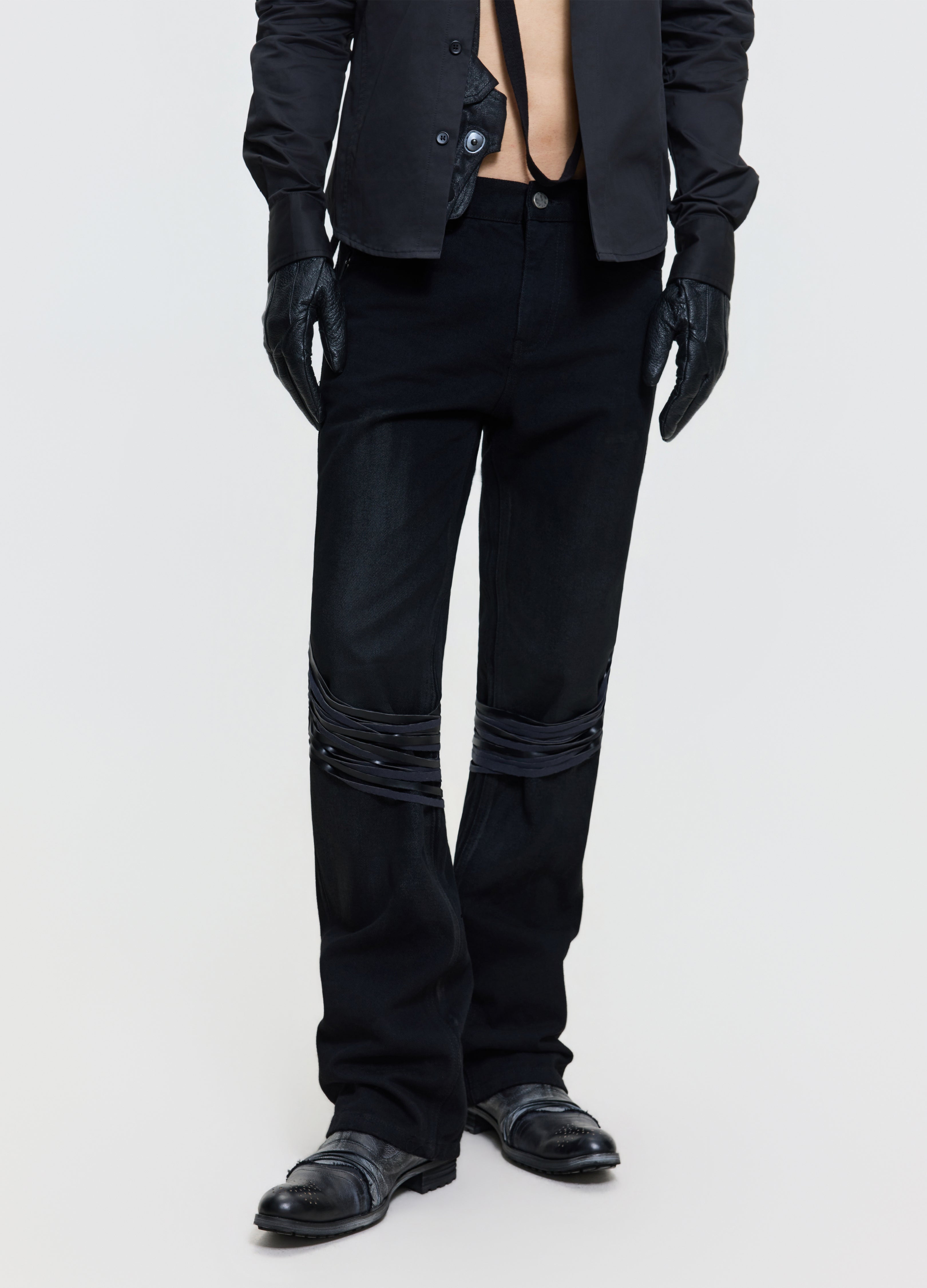 26FW LACE-UP WAXED DENIM