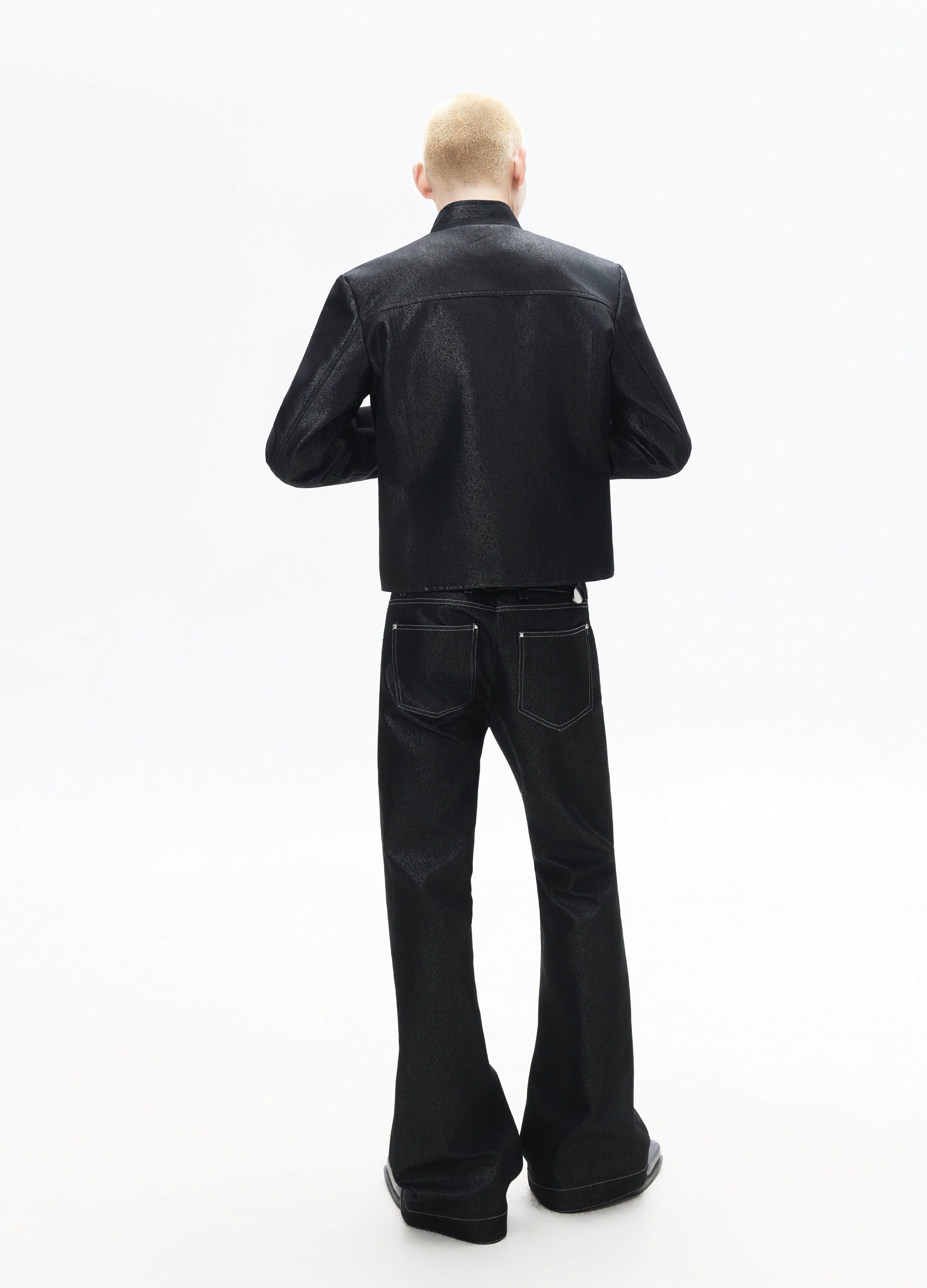 26SS METALLIC SHIMMER DENIM JACKET