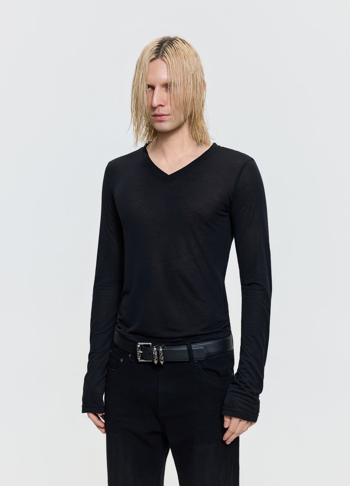 26FW SHEER V-NECK TEE