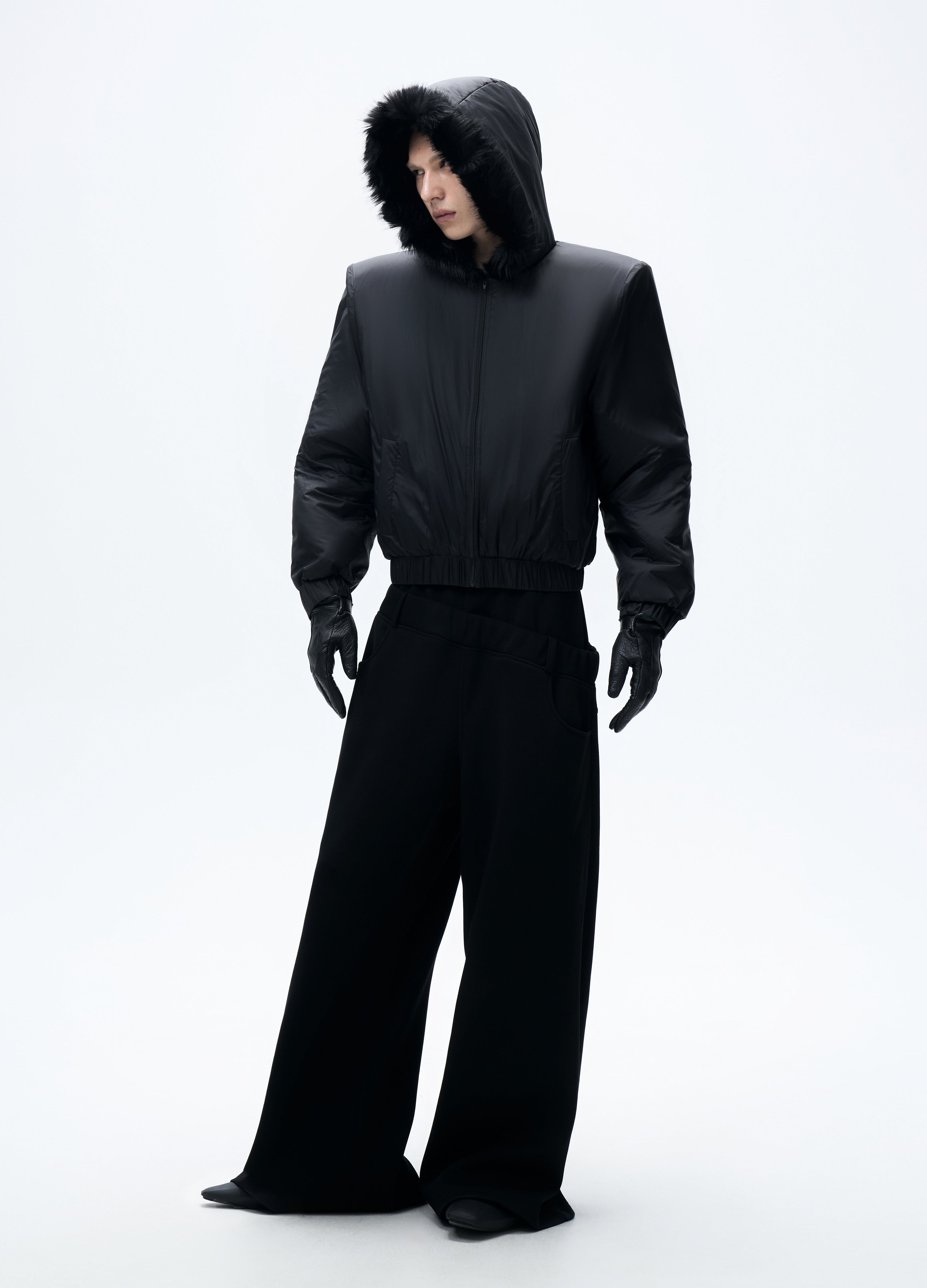 25FW FUR HOODED PUFFER JACKET