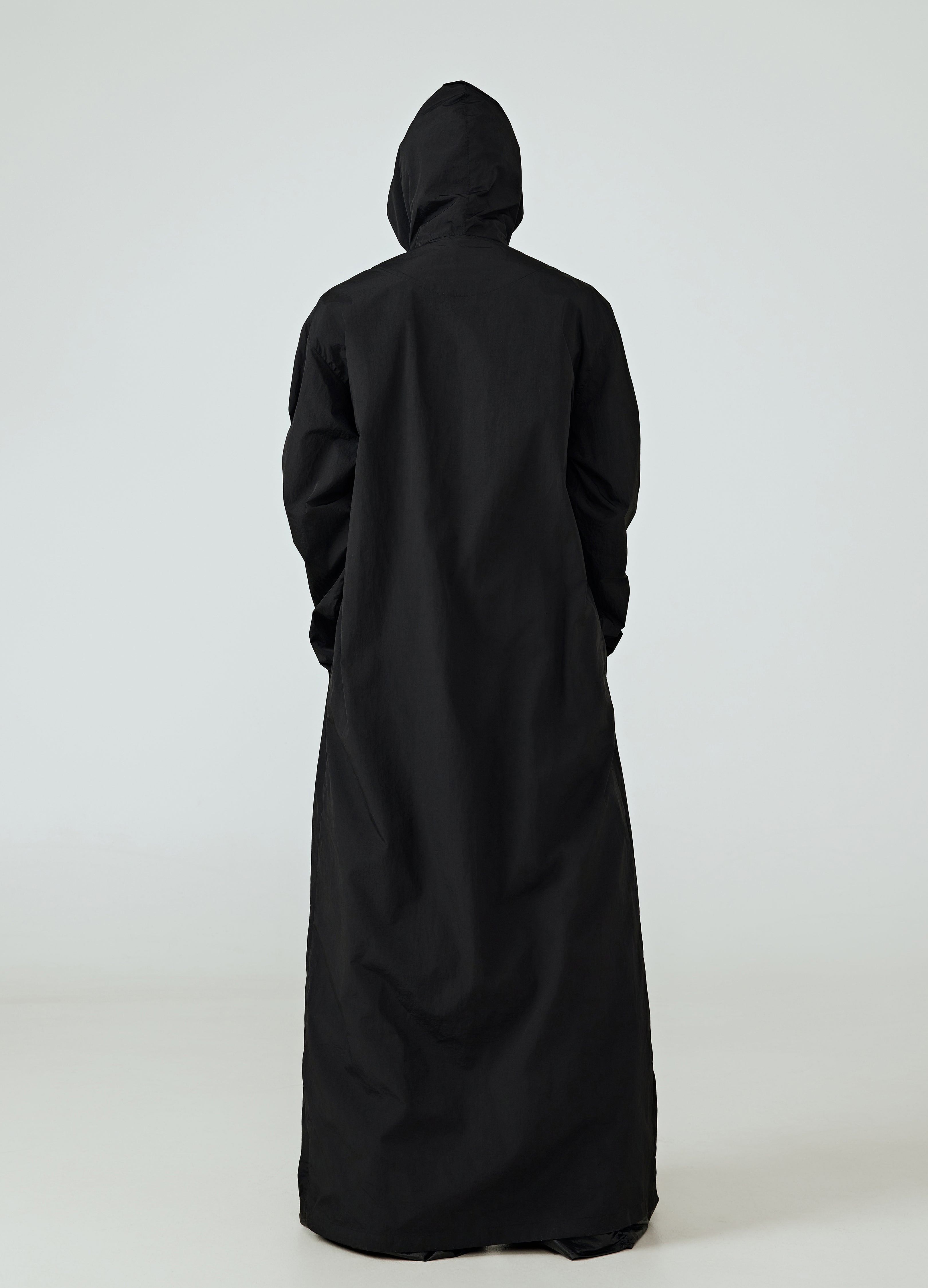 25SS DARK CASCADE HOODED TRENCH