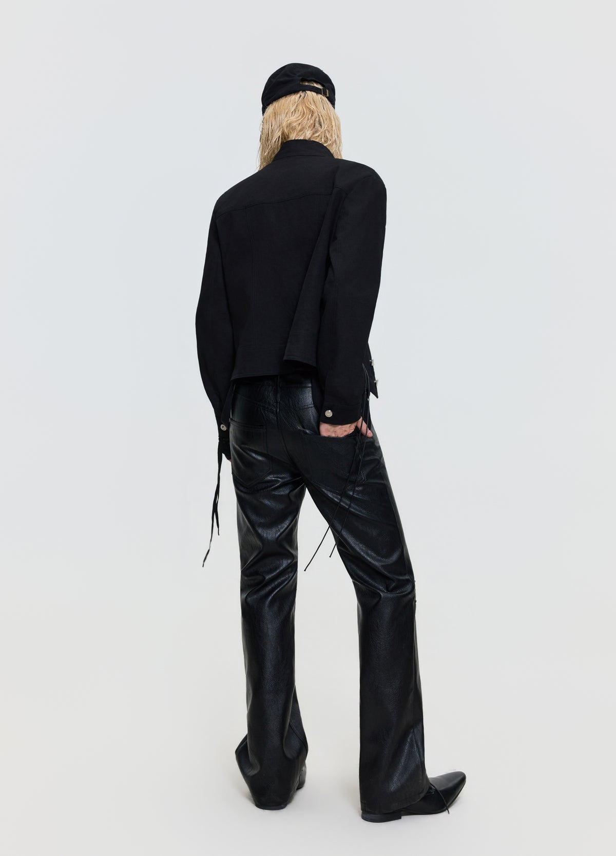 FRKM SCD 26FW black studded leather-look pants — product view 10