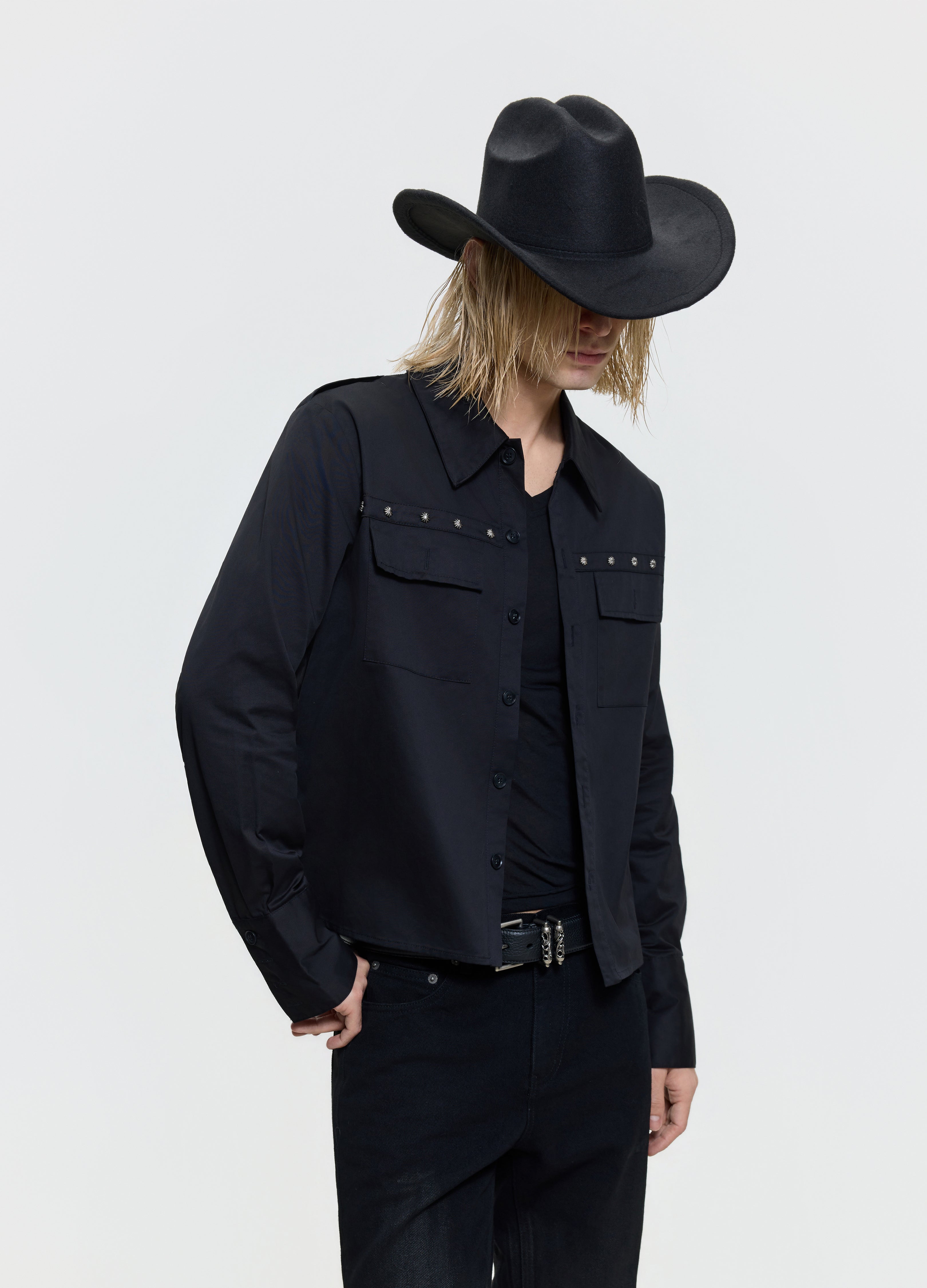 26FW STUDDED WESTERN SHIRT