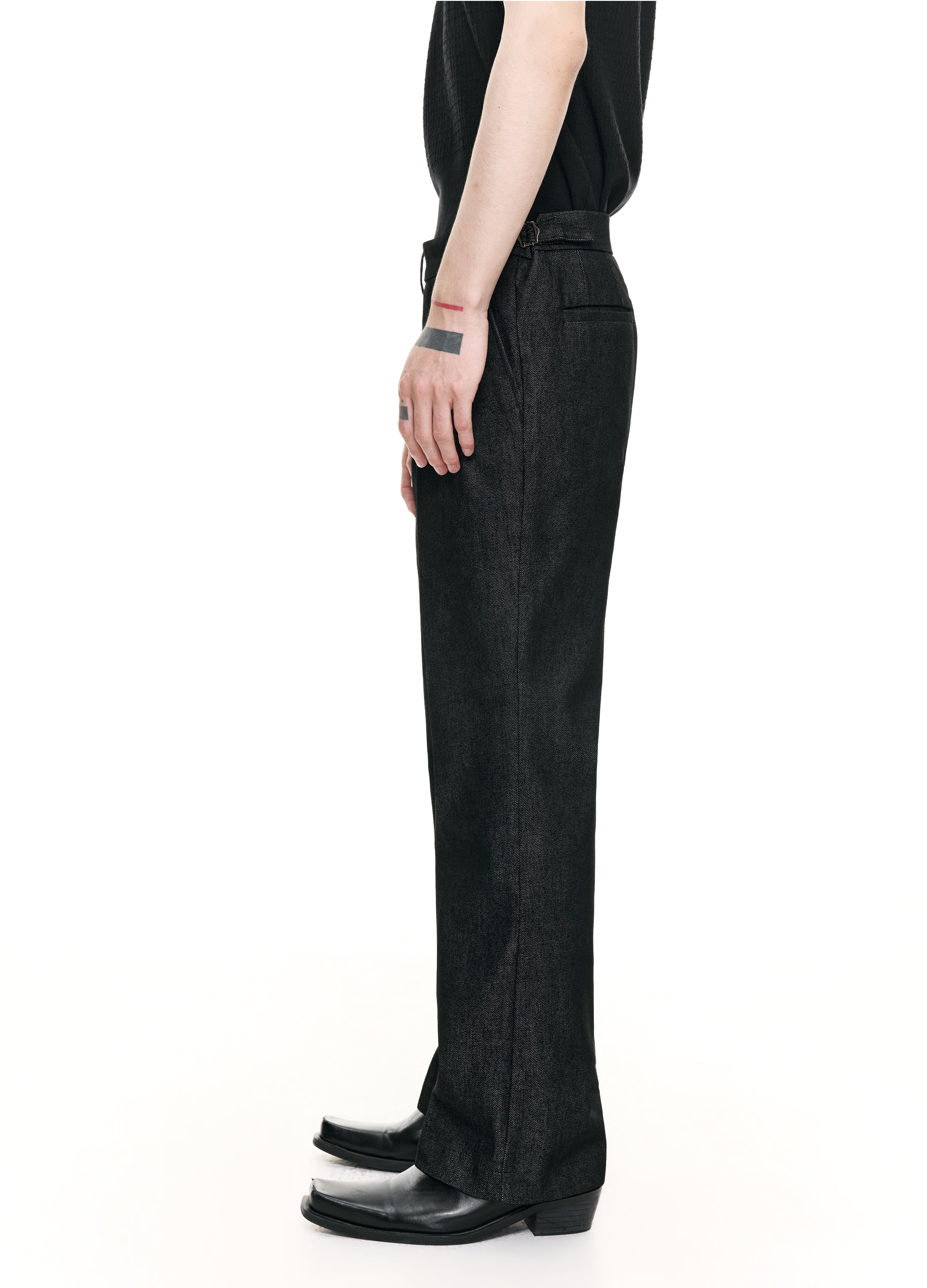 26SS NAPLES PLEATED RAW TROUSERS