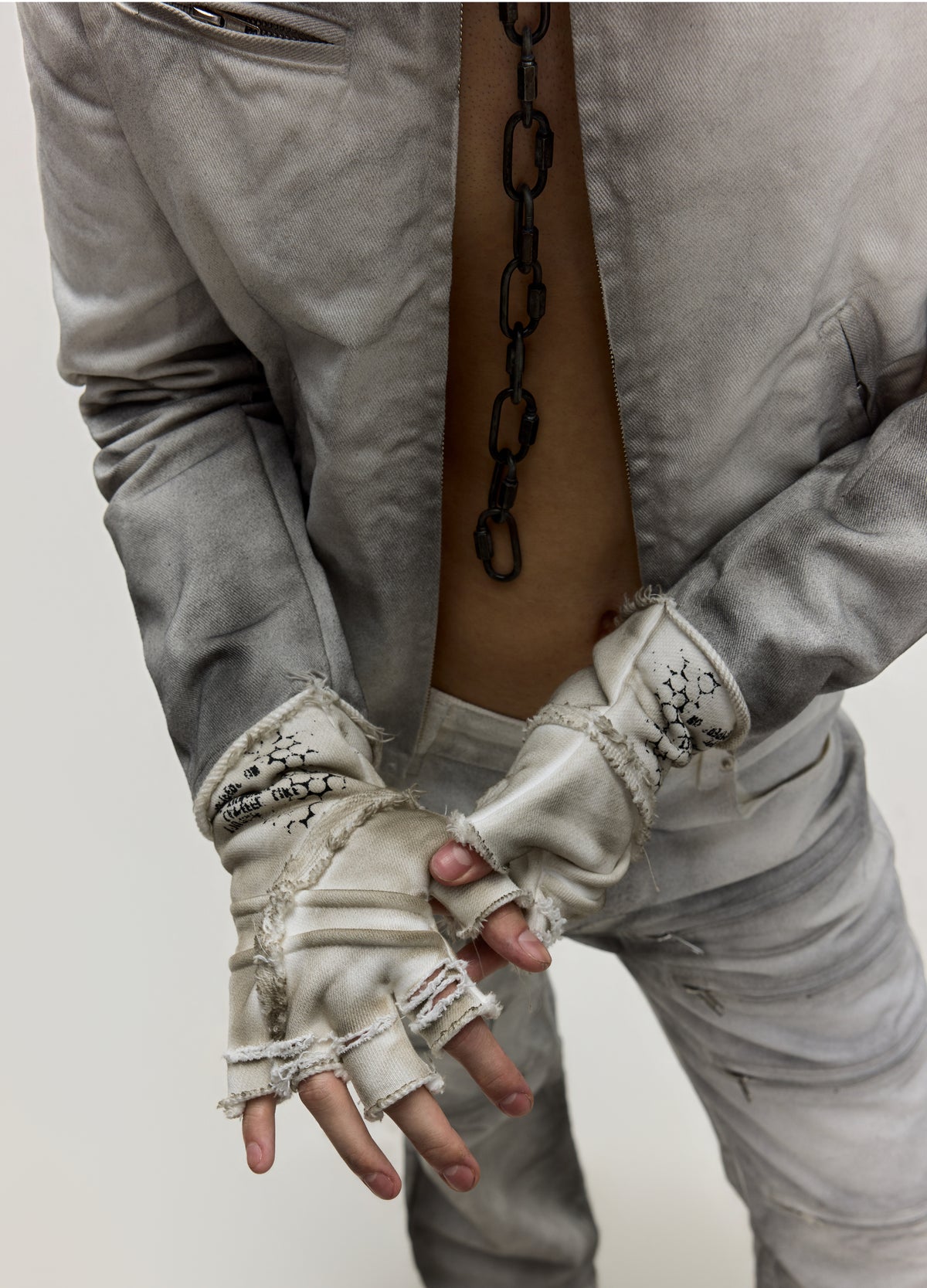 26FW SLASH WASH FINGERLESS GLOVES