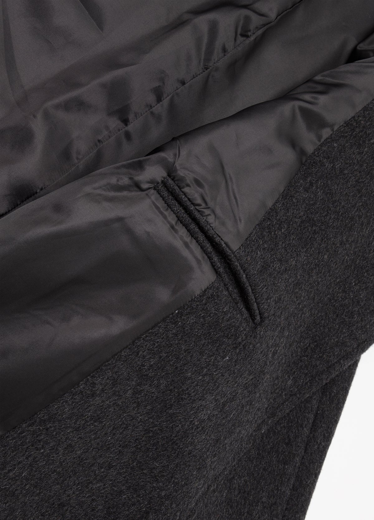 Interior seam and lining detail.