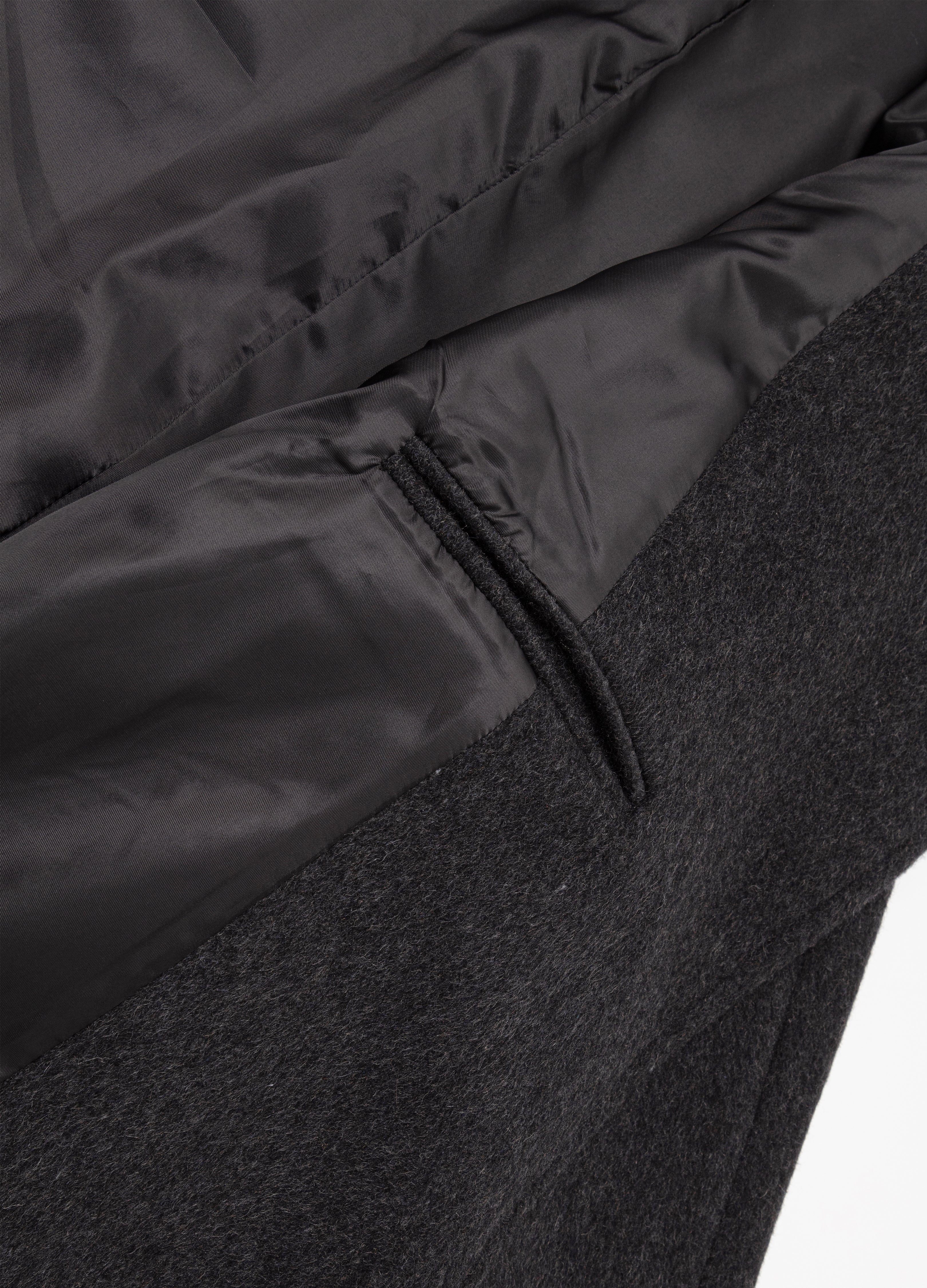 25FW BELTED DECONSTRUCT WOOL COAT