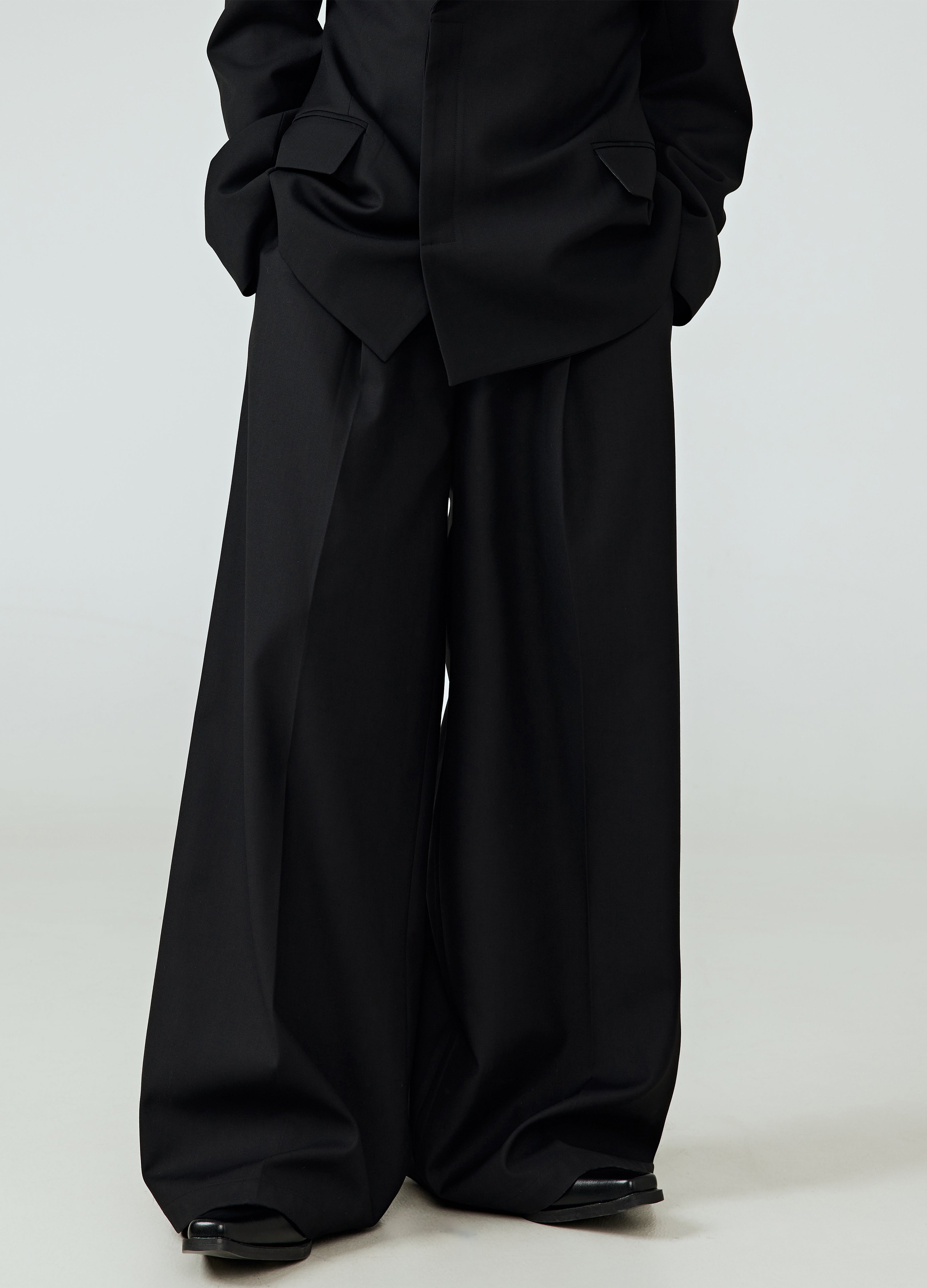 25SS DRAPED VOID WIDE-LEG TROUSERS