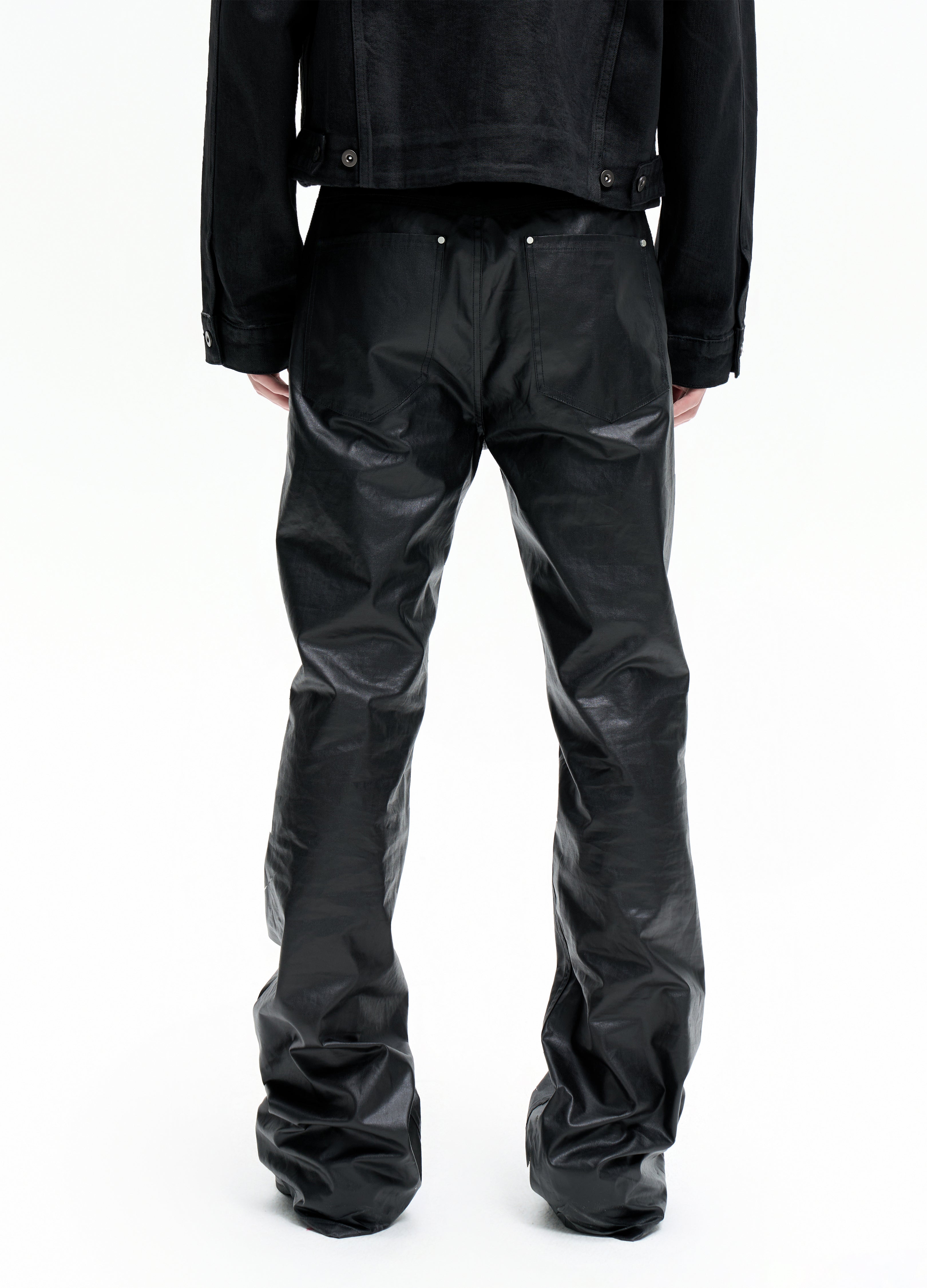 25FW WAXED SKINNY STACKED PANTS