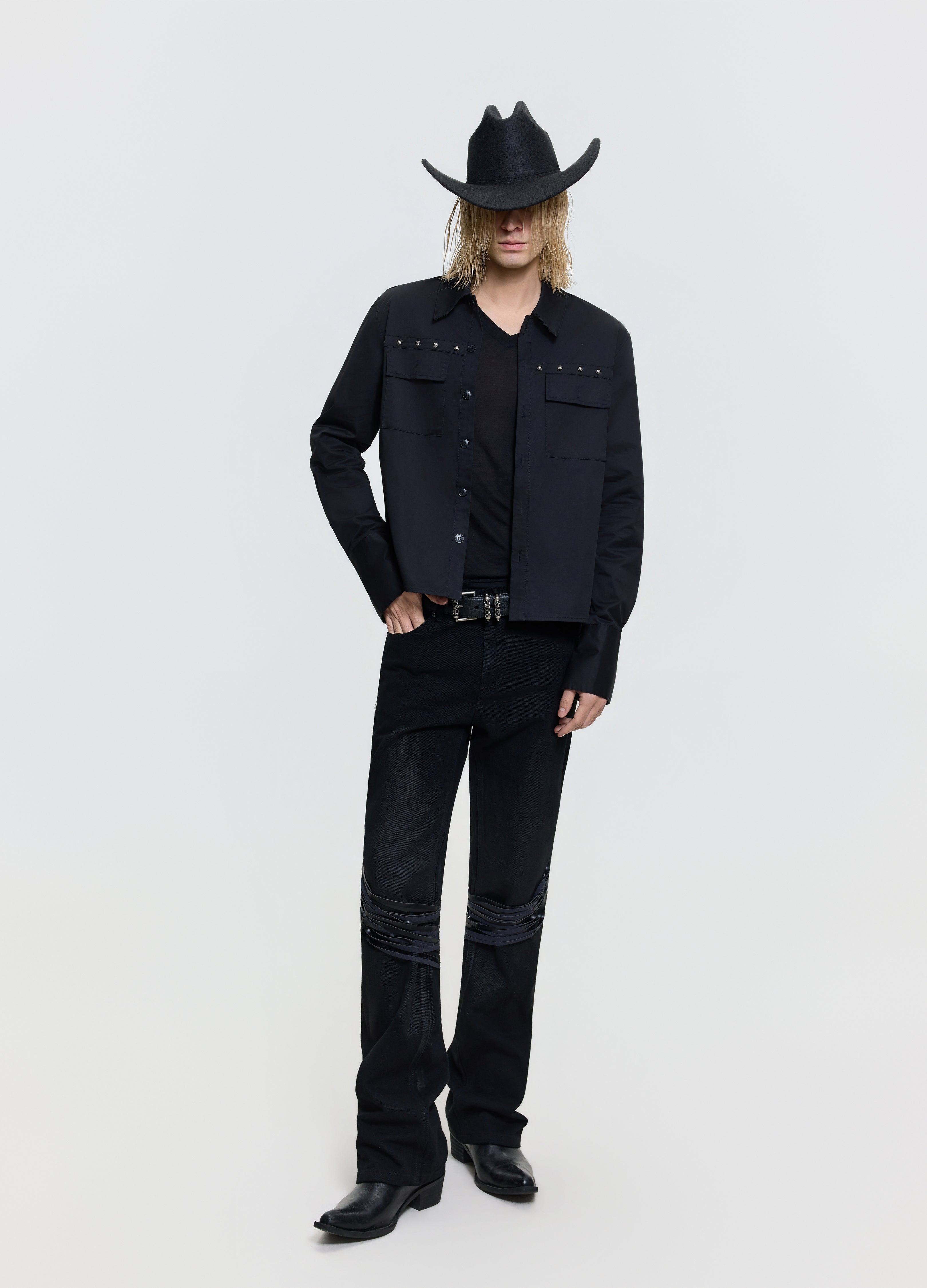 26FW LACE-UP WAXED DENIM