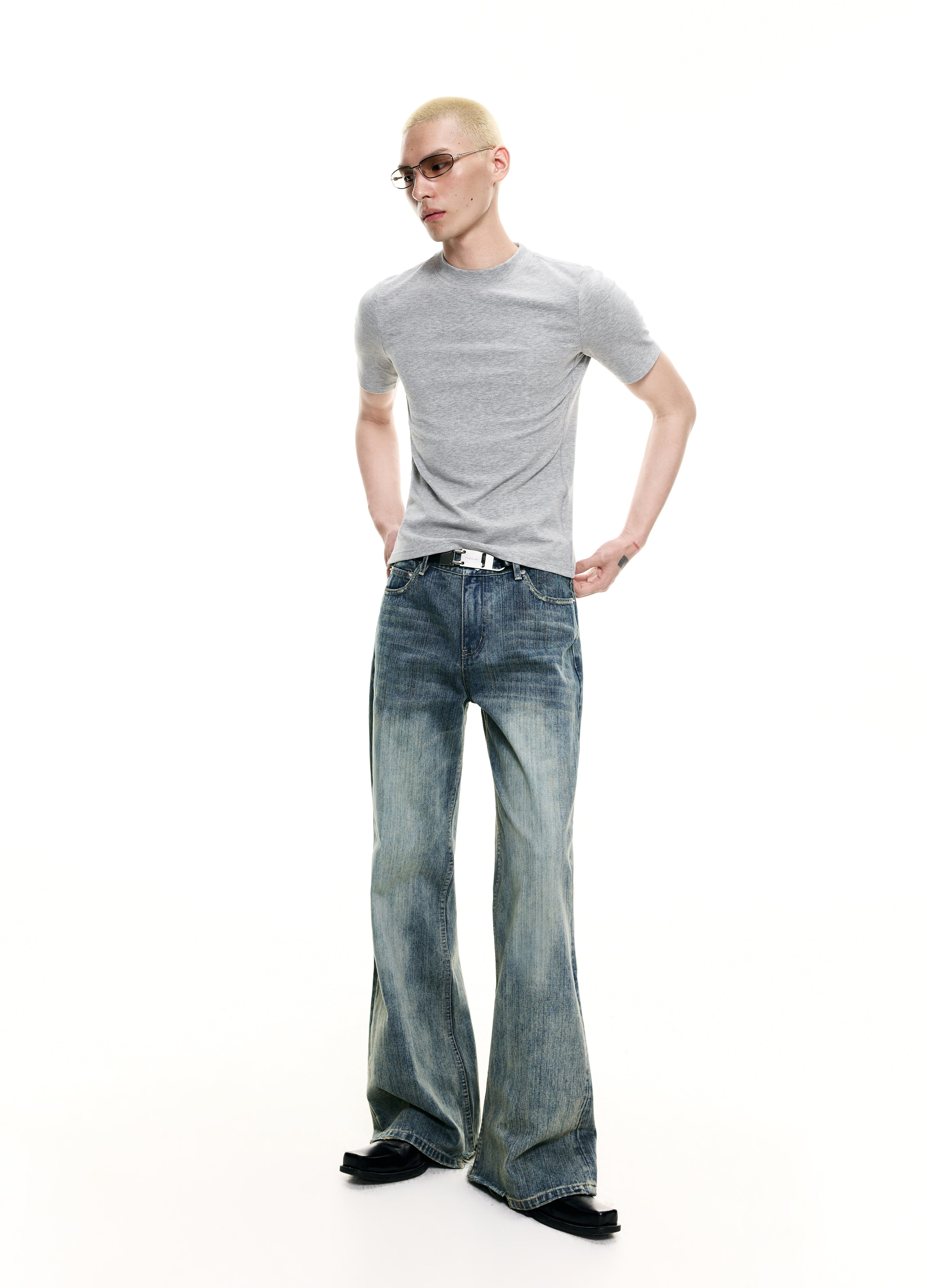 26SS OXIDIZED FLARE DENIM
