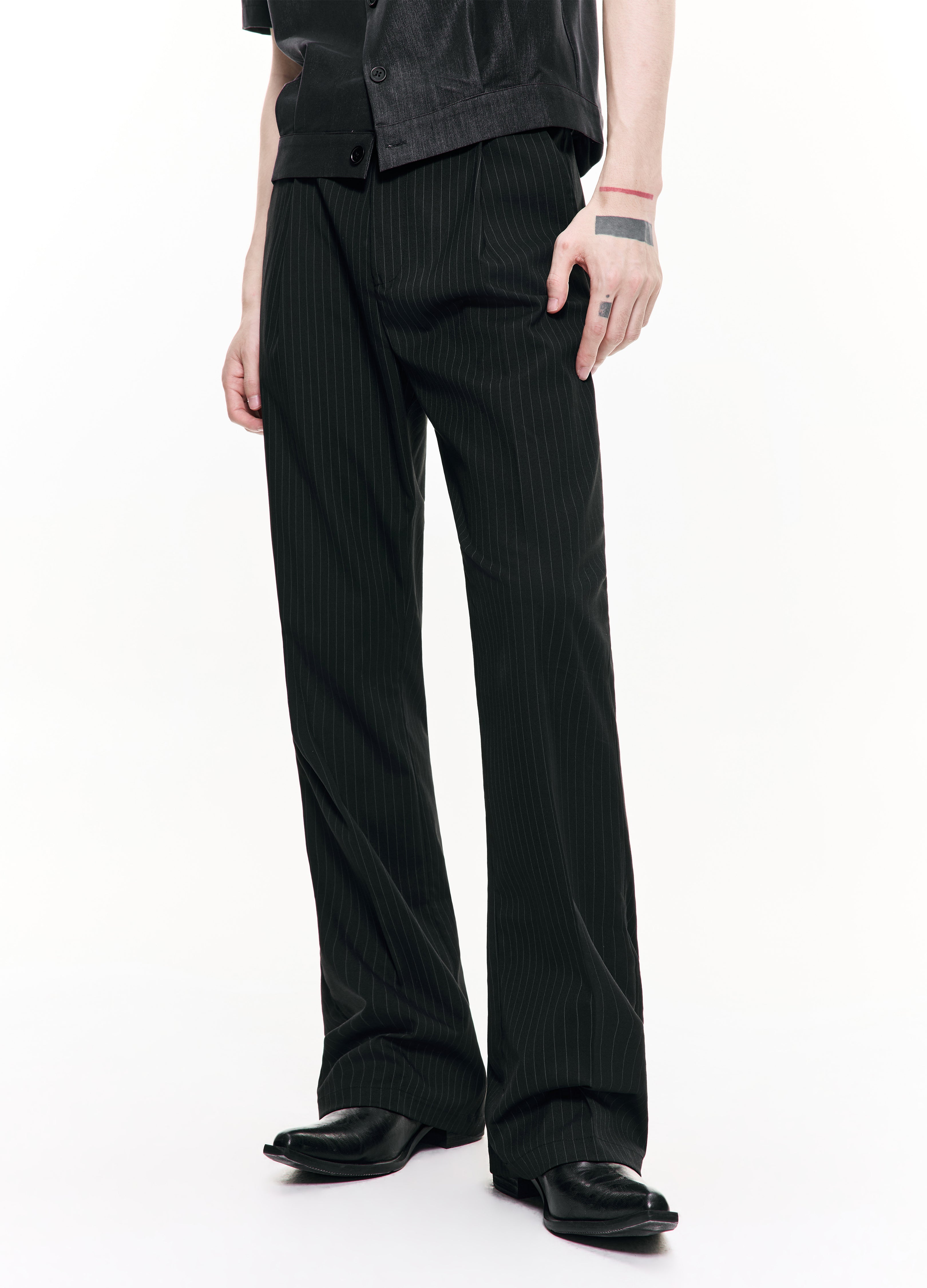 26SS PINSTRIPE STRAIGHT FIT TROUSERS