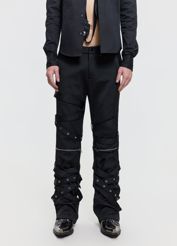 26FW PUNK STRAP FLARE PANTS — FRKM SCD 26FW product photograph 1 of 10