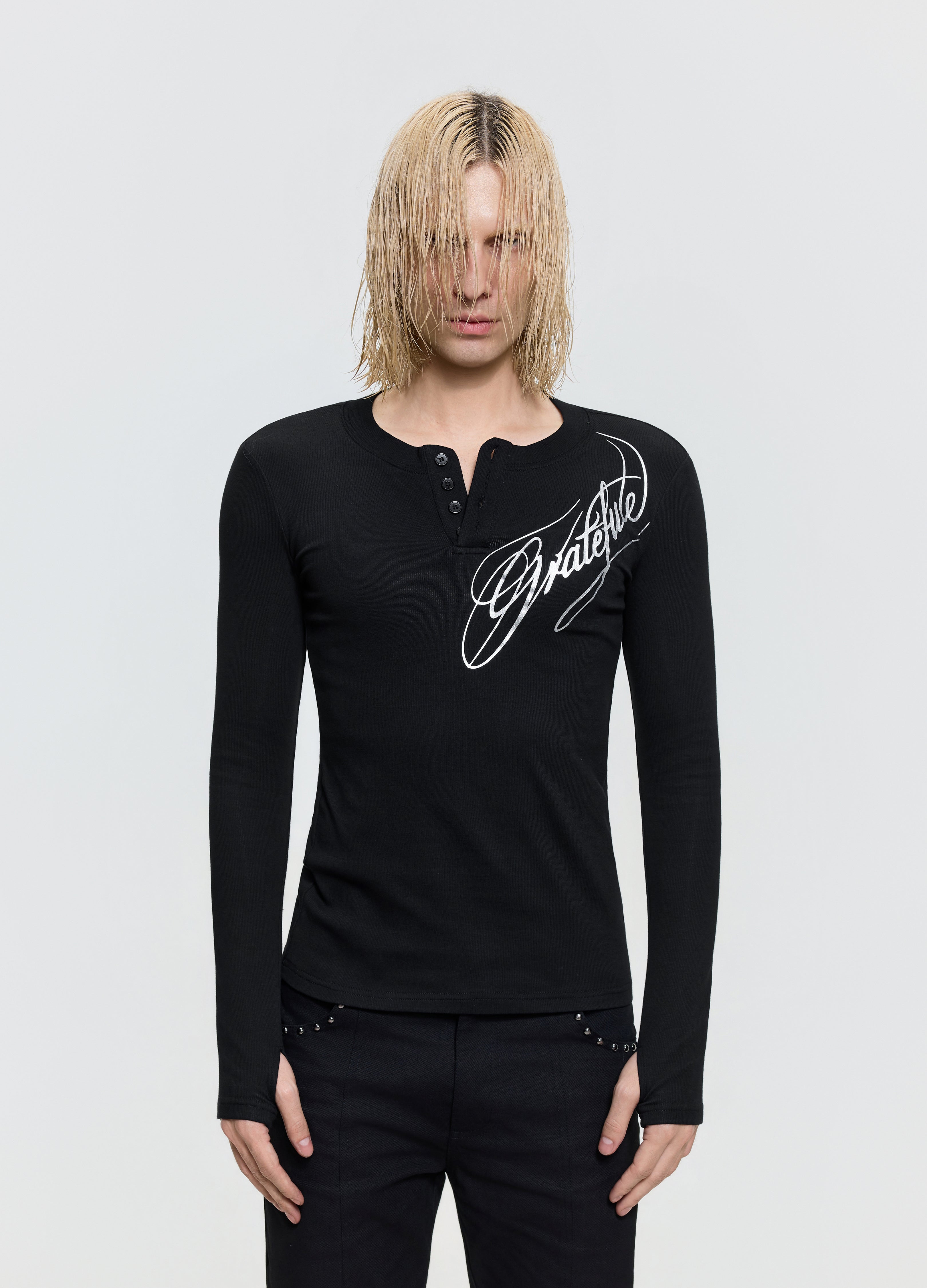 26FW SILVER HENLEY TEE