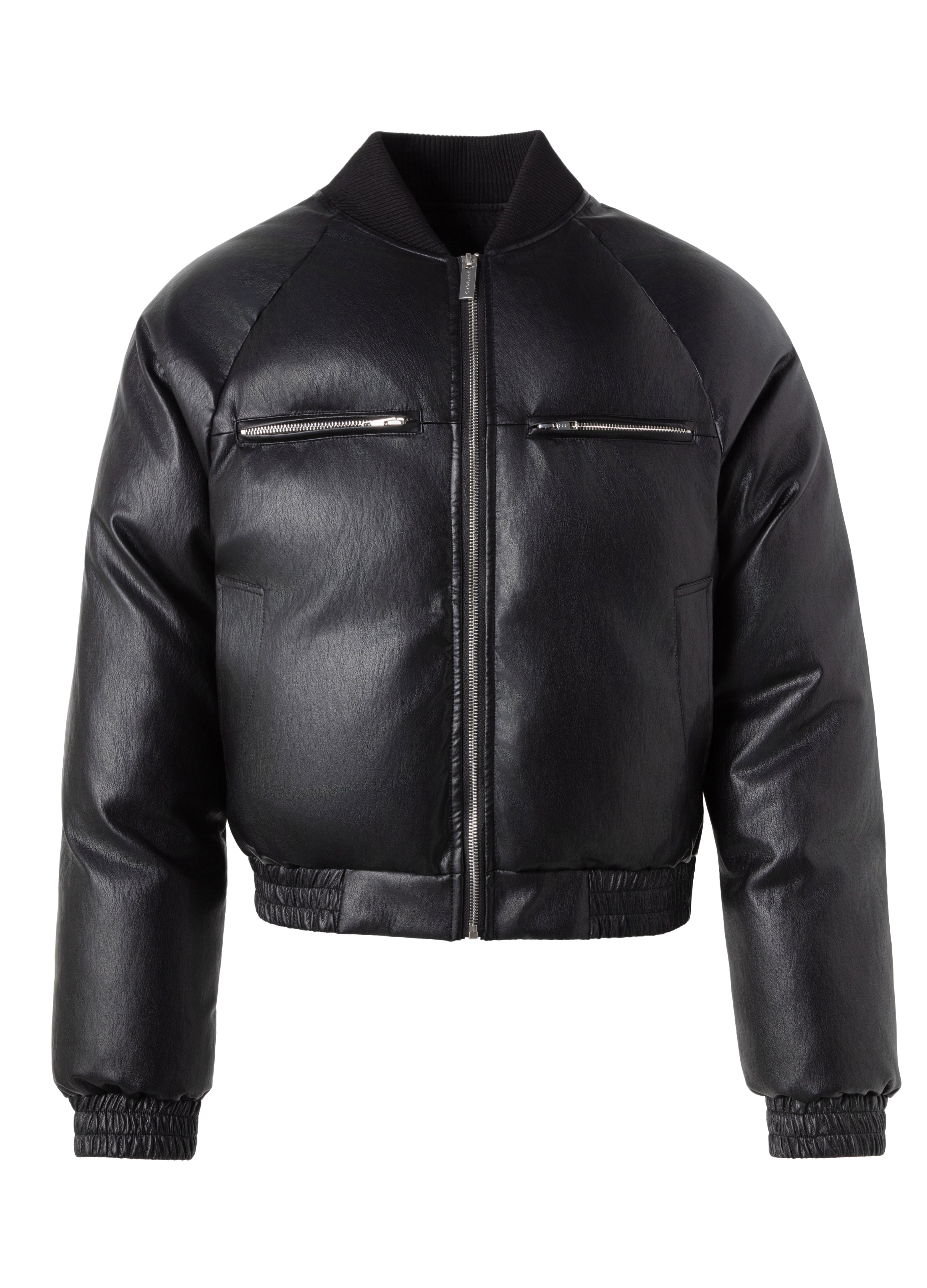 25FW LEATHER PUFFER BOMBER