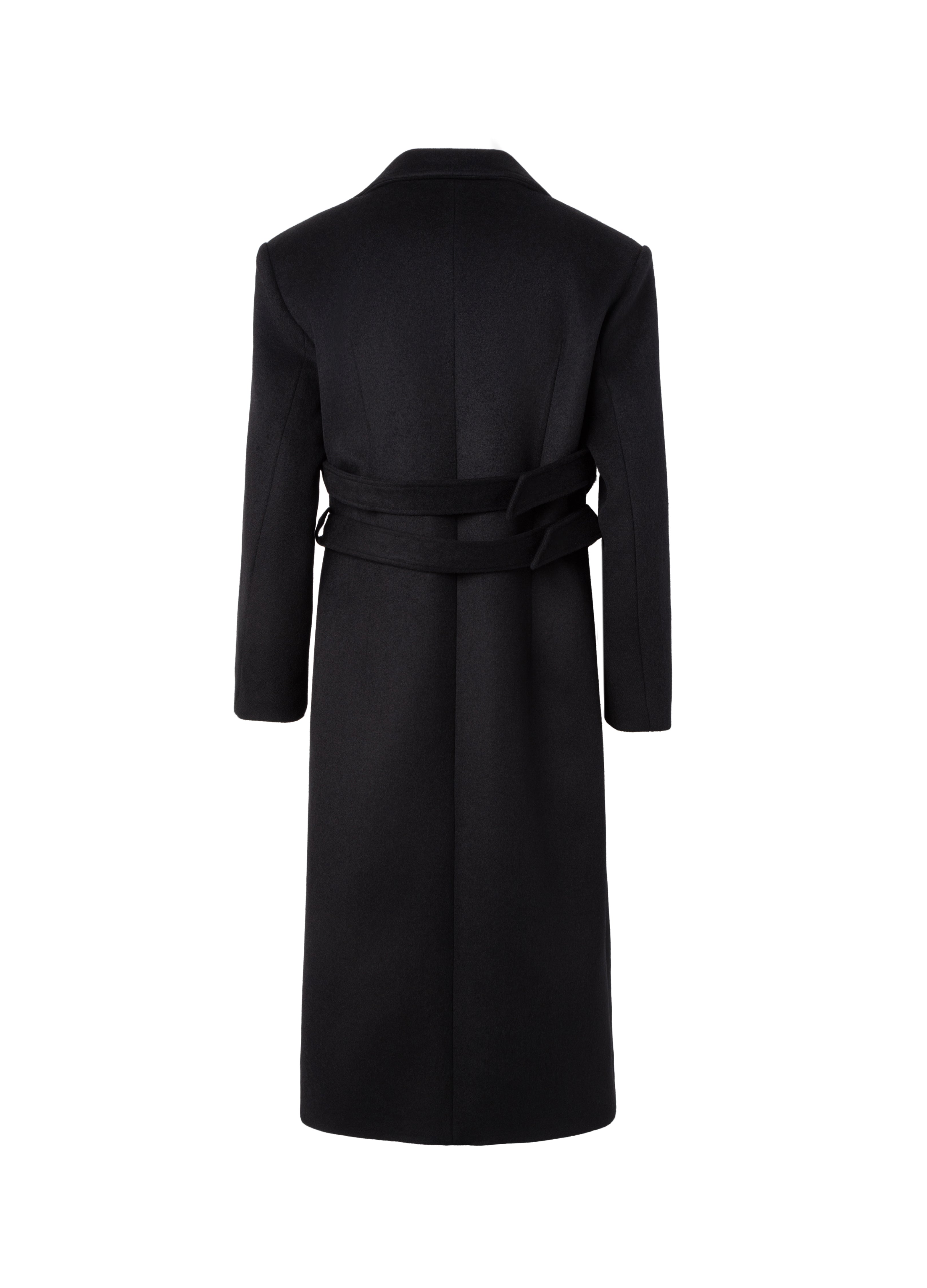 25FW DOUBLE-BELT WOOL COAT